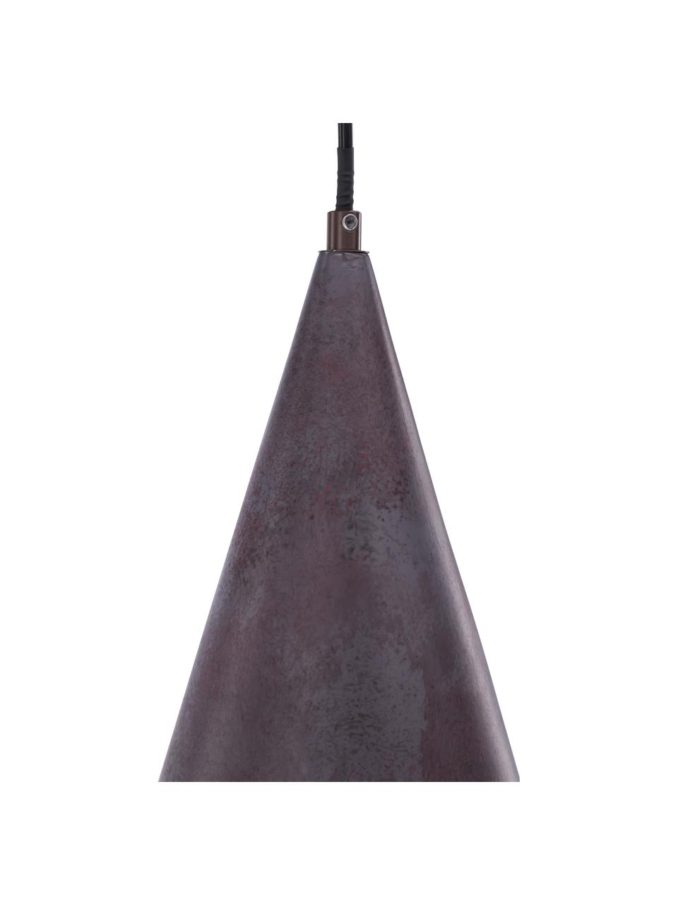 Malá závesná lampa Sandared, Tmavohnedá, čierna, Ø 20 x V 48 cm
