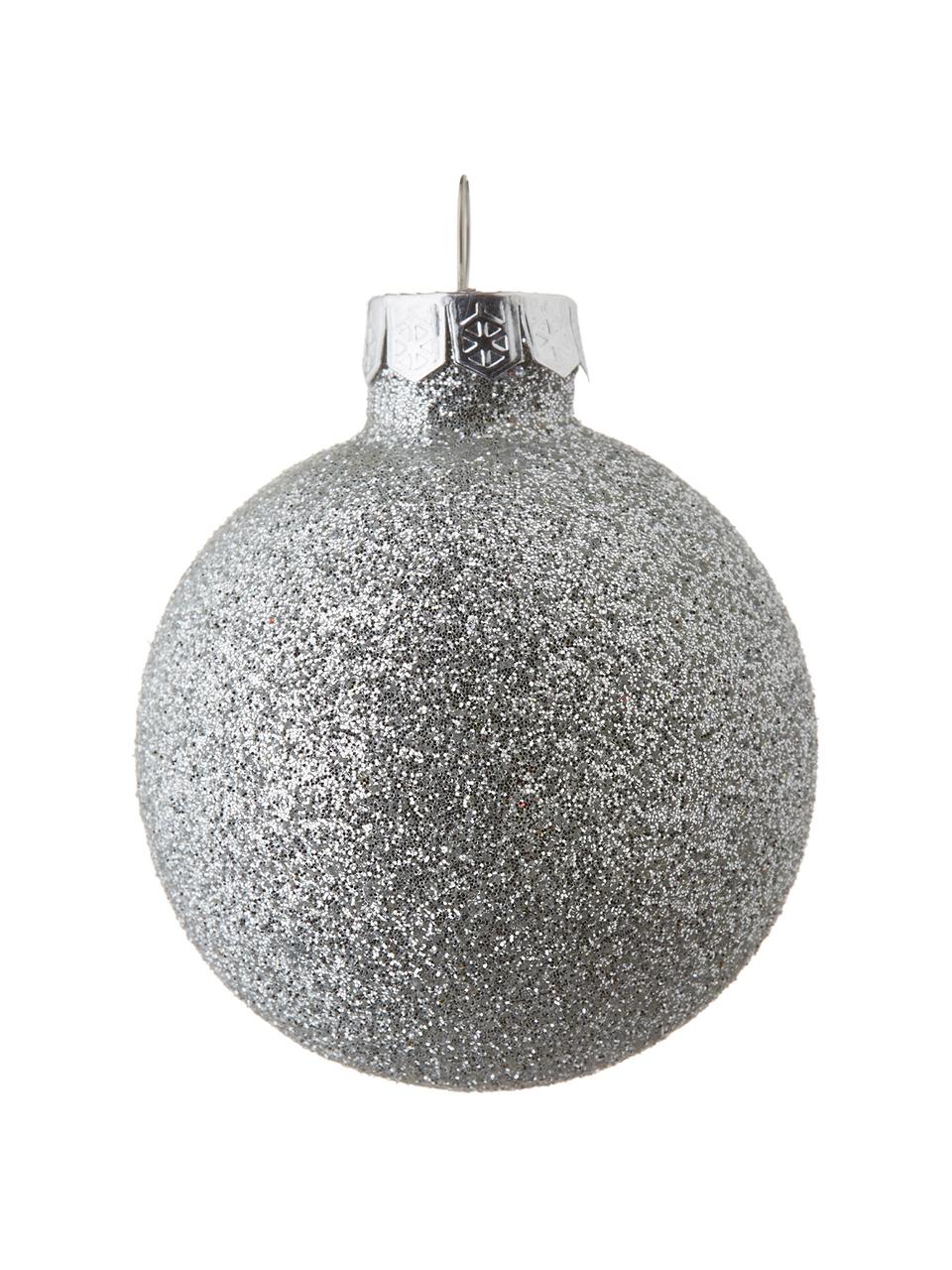 Bolas de Navidad Globe, 42 uds., Plata, transparente, Set de diferentes tamaños