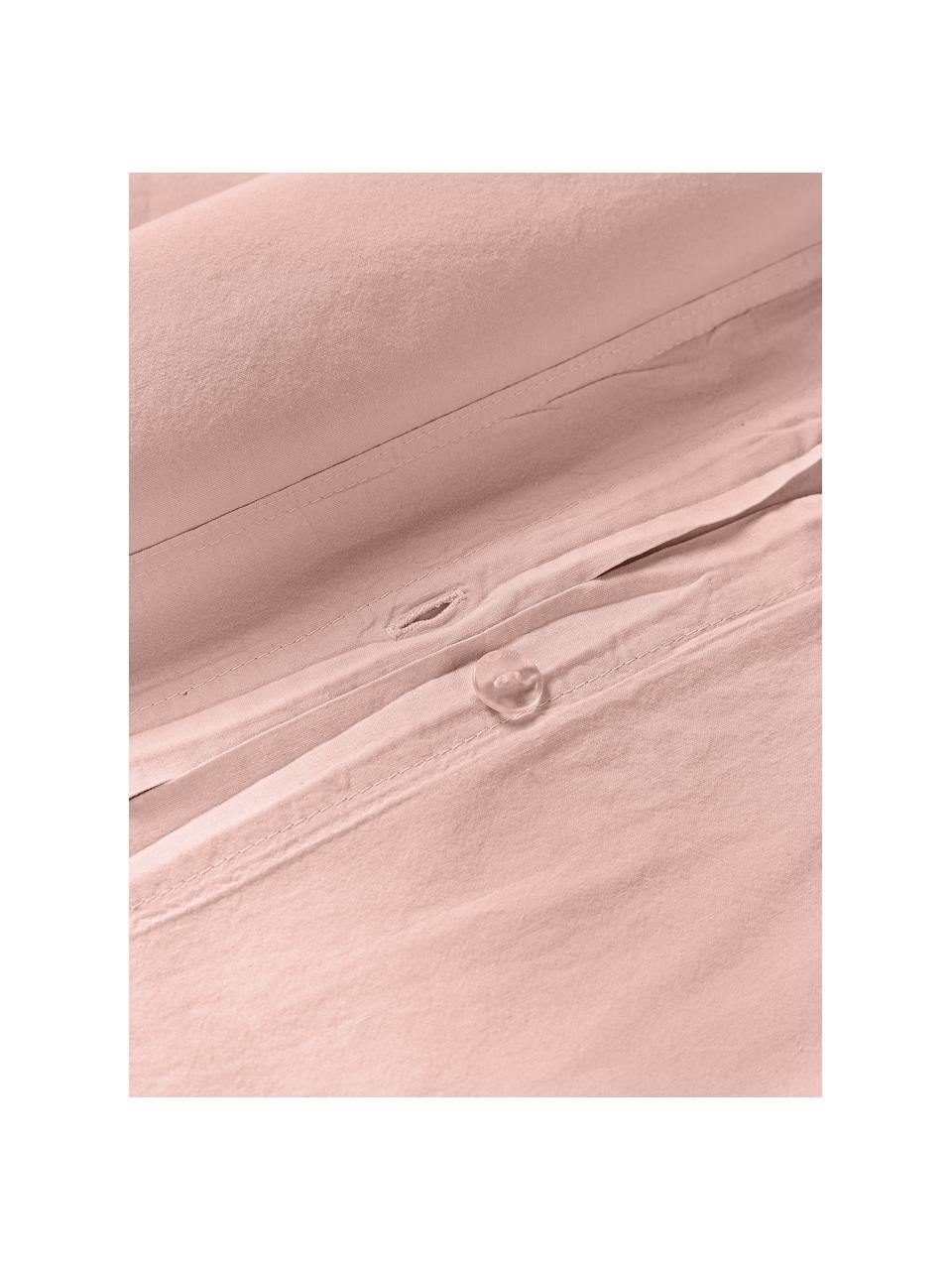 Poszwa na kołdrę z bawełny Darlyn, Brudny różowy, S 200 x D 200 cm