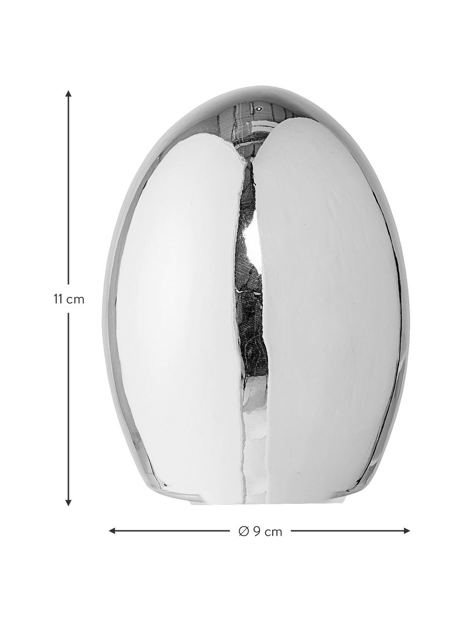 Decoratieve objectenset Hany van porselein, 2-delig, Porselein, Goudkleurig, zilverkleurig, Ø 9 x H 11 cm