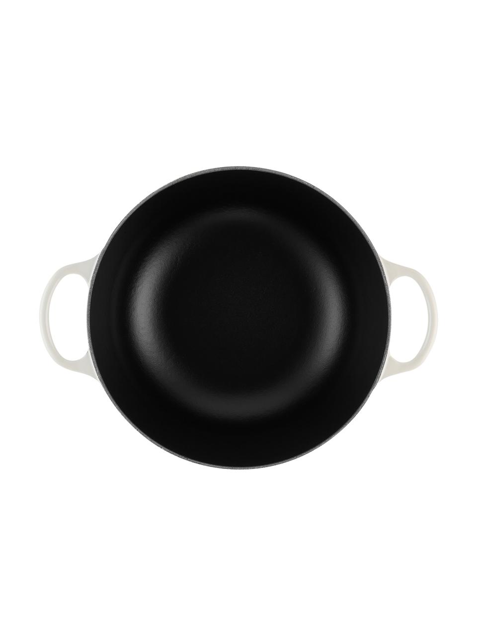 Braadpan La Marmite Signature Collection uit gietijzer, Geëmailleerd gietijzer, Wittinten, Ø 26 x H 14 cm