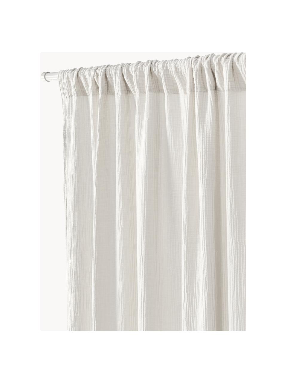 Rideaux en mousseline semi-transparents avec coulisses supérieures Malvina, 2 pièces, 100 % coton

Le matériau est certifié STANDARD 100 OEKO-TEX®, 6457CIT, CITEVE, Gris clair, larg. 130 x long. 260 cm