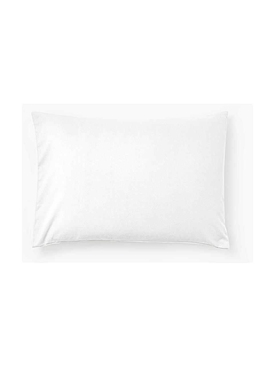 Funda de almohada de franela Biba, Blanco, An 45 x L 110 cm