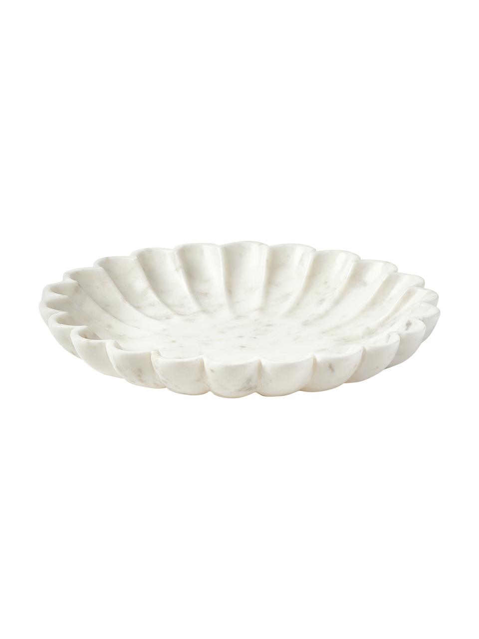 Velká dekorativní mísa z mramoru Noelia, Mramor, Bílá, Ø 30 cm, V 5 cm