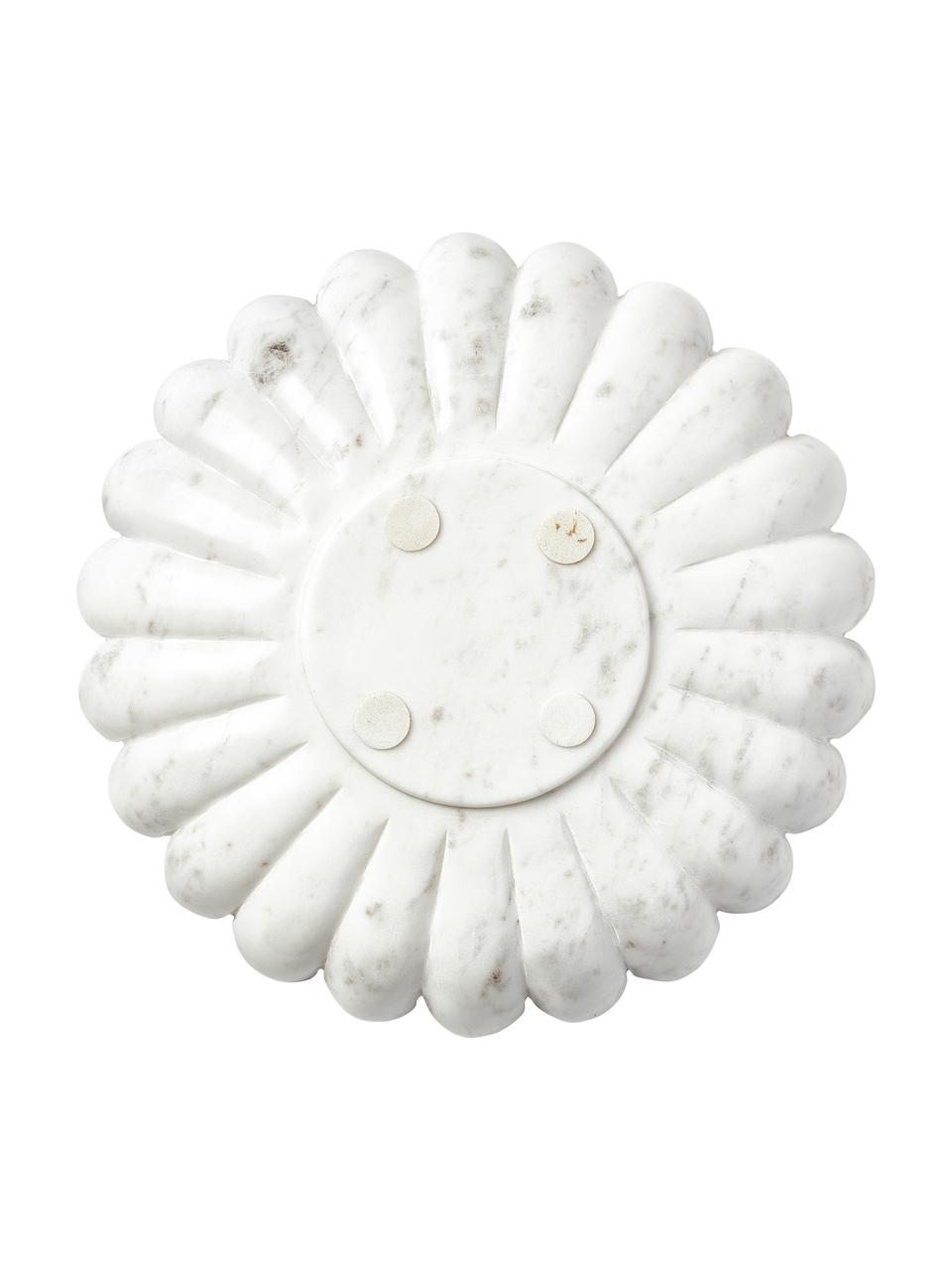 Bol decorativo grande de mármol Noelia, Mármol, Blanco, Ø 30 x Al 5 cm