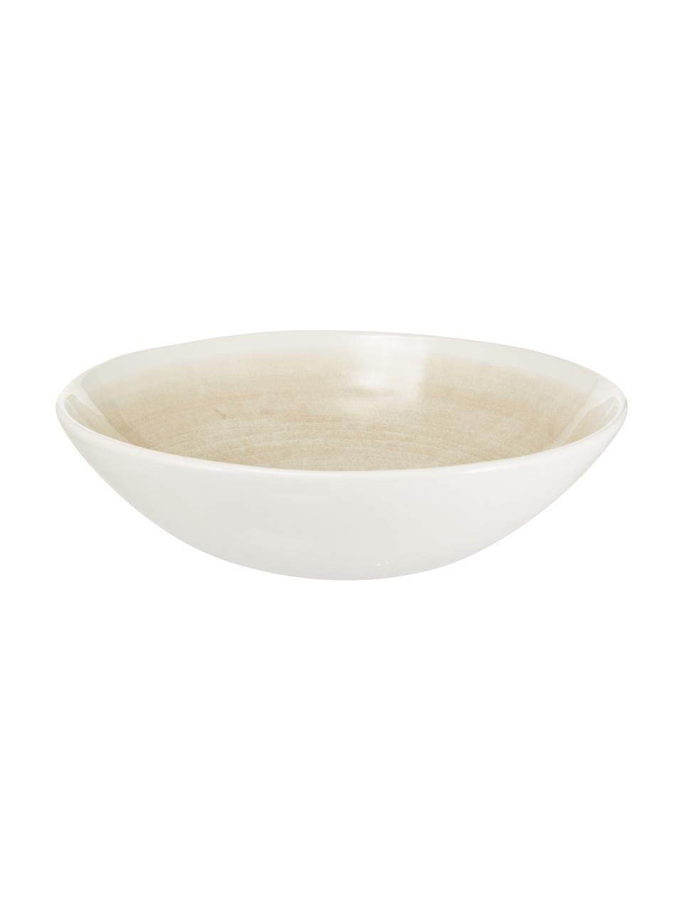 Ciotola da insalata fatta a mano Pure Ø 26cm, Ceramica, Beige, bianco, Ø 26 x Alt. 7 cm