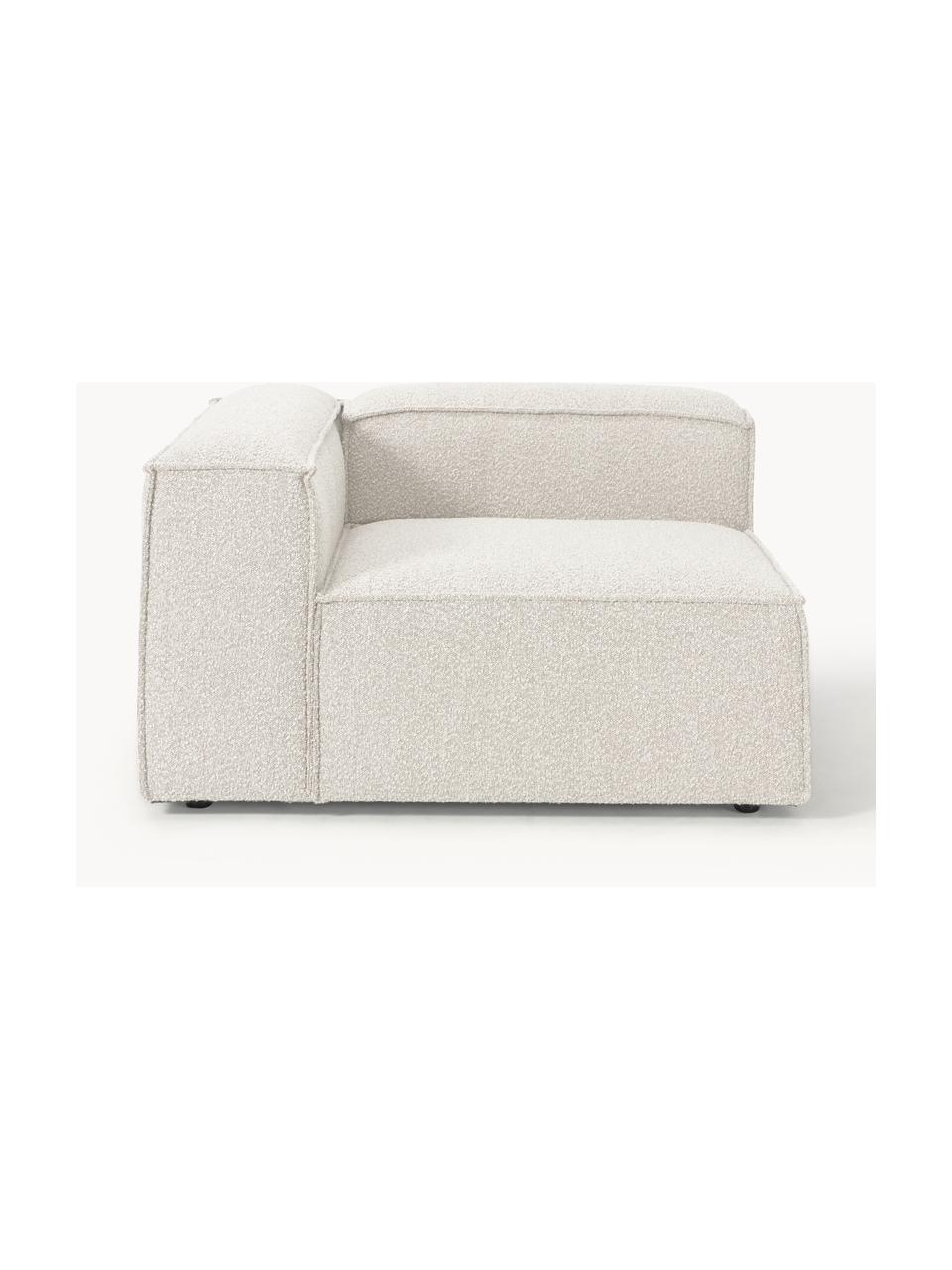 Rohový modul pohovky z bouclé Lennon, Buklé lomená biela, Š 119 x H 119 cm, ľavé rohové prevedenie