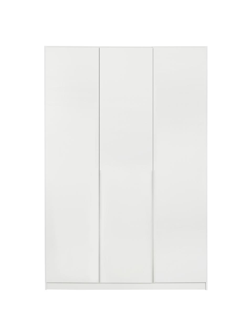 Drehtürenschrank Mia in Weiß, 3-türig, Holzwerkstoff, beschichtet, Holz, Weiß, B 136 x H 210 cm