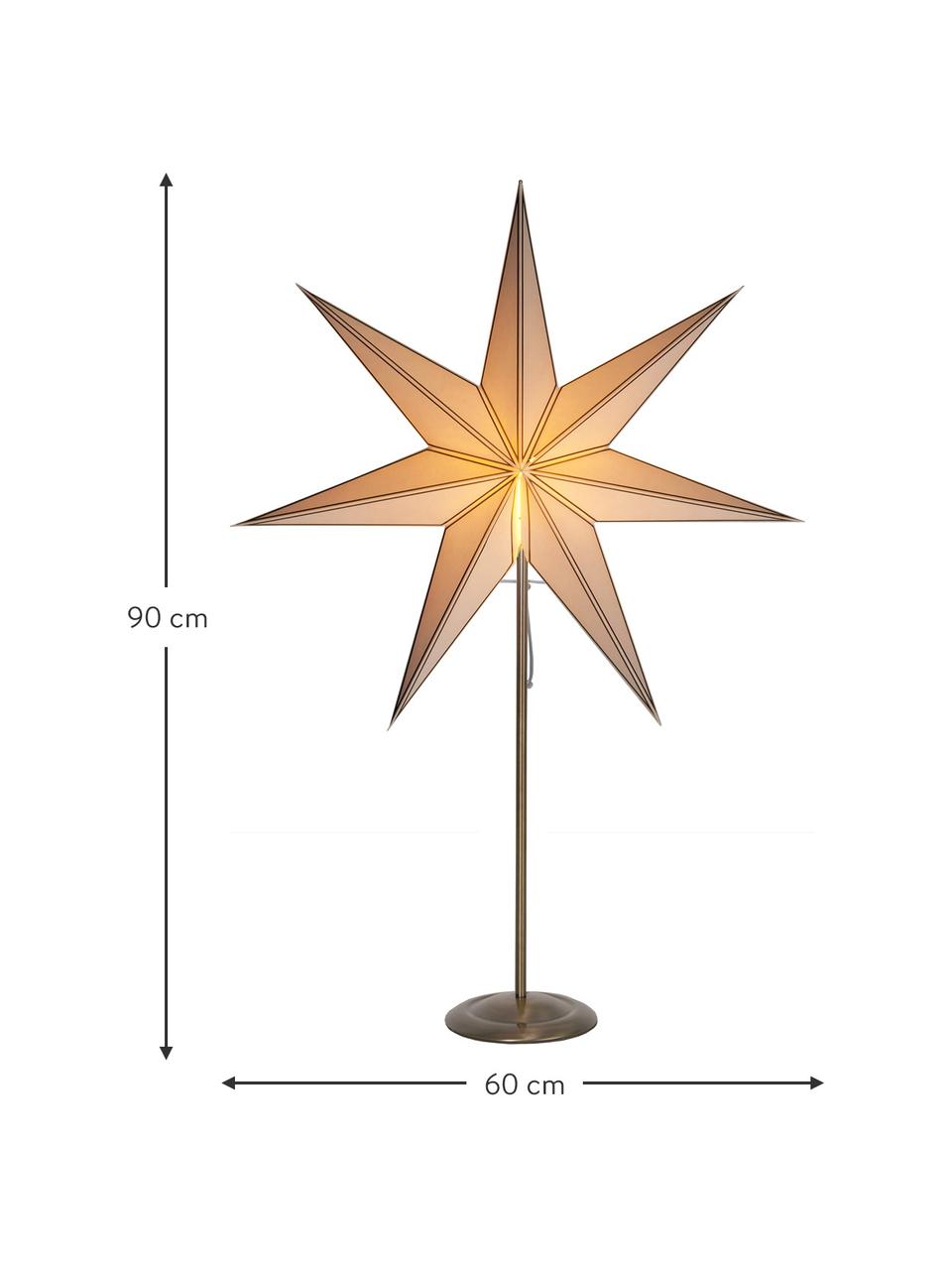 Lampa dekoracyjna z wtyczką Nicolas, Beżowy, odcienie mosiądzu z antycznym wykończeniem, S 60 x W 90 cm