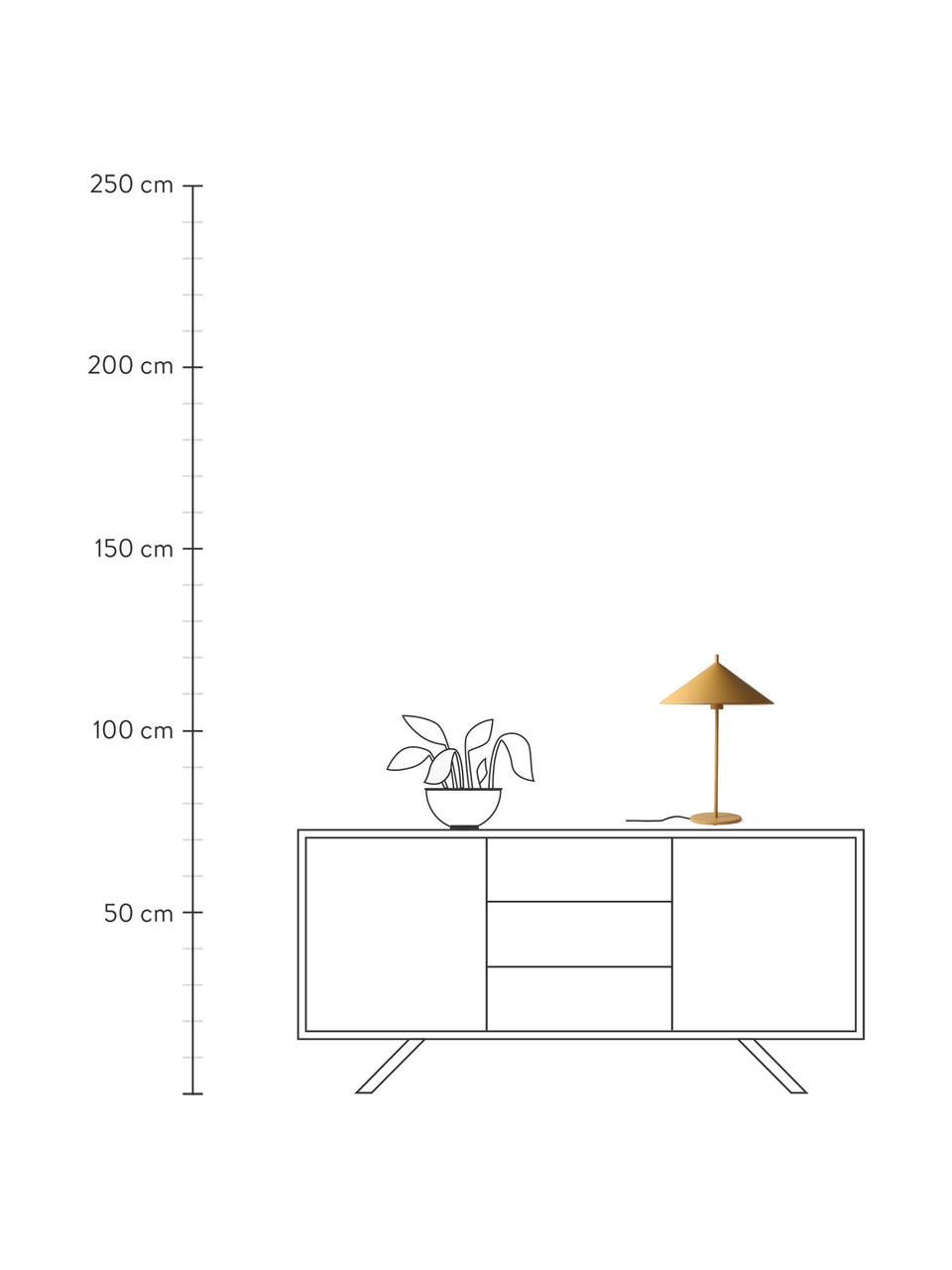 Stolní lampa Coby, Hořčicově žlutá, Ø 40 cm, V 48 cm