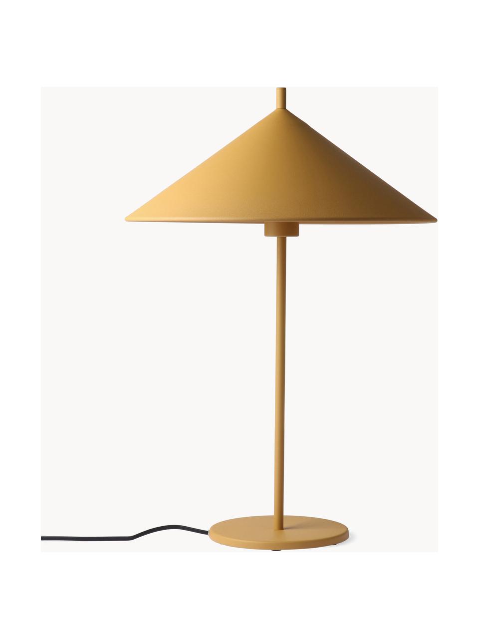 Lámpara de mesa Coby, Lámpara: hierro recubierto, Cable: plástico, Amarillo, Ø 40 x Al 48 cm