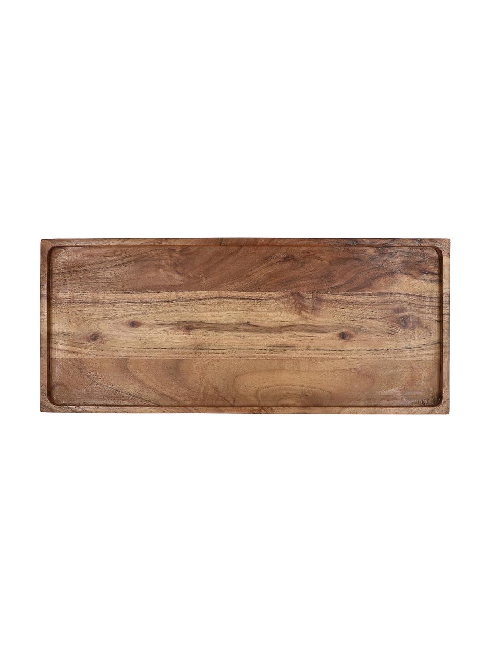 Dekorativní tác z akáciového dřeva Manhattan, 36 x 15 cm, Akáciové dřevo, Akáciové dřevo, D 36 cm, Š 15 cm