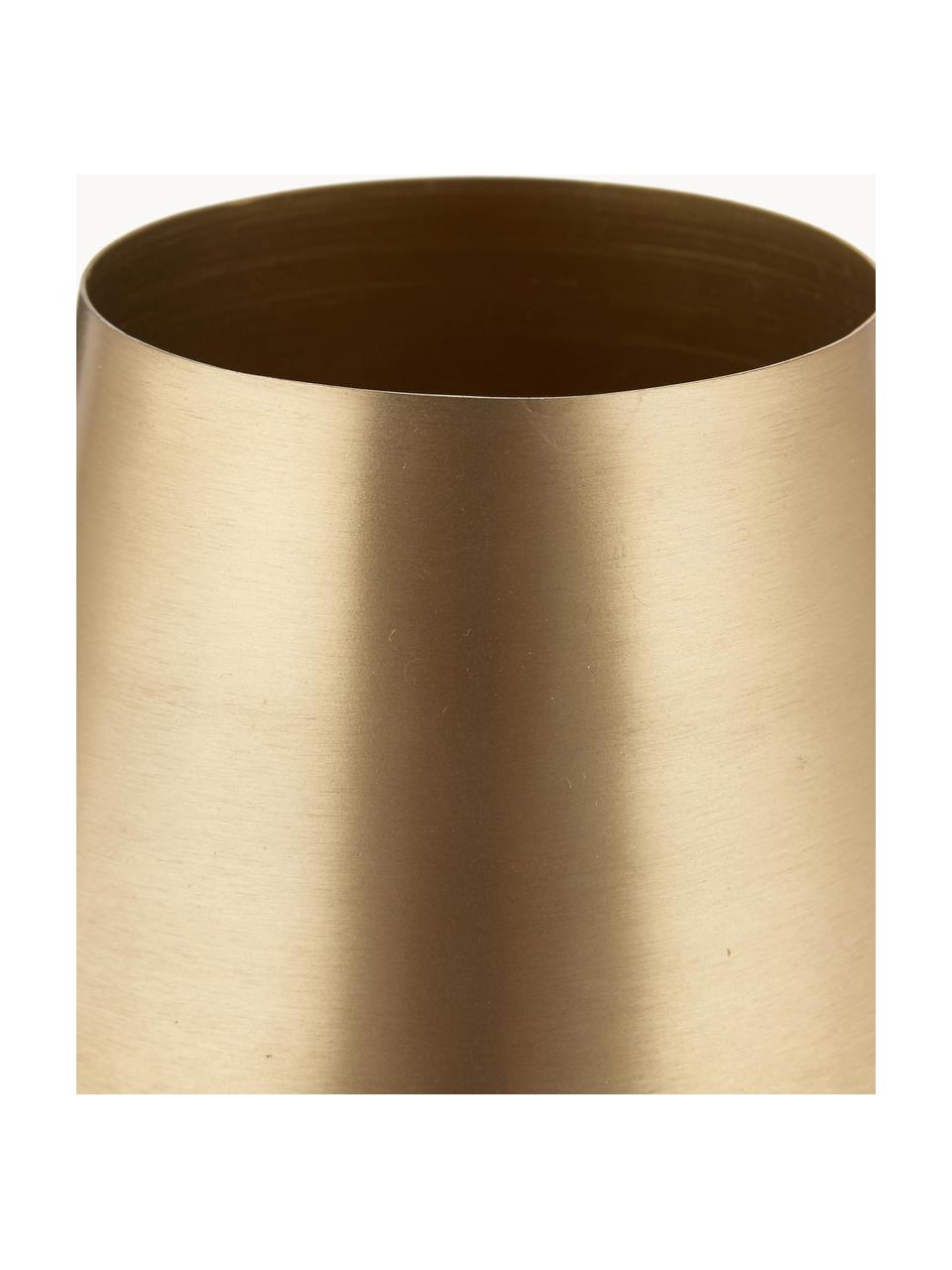 Vaso piccolo decorativo Simply, alt. 9 cm, Metallo rivestito, Dorato, Ø 10 x Alt. 9 cm