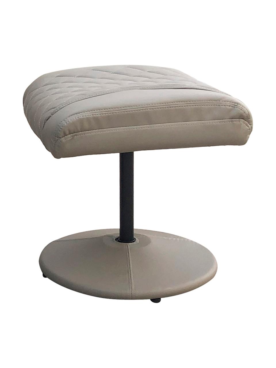 Sillón reclinable con reposapiés Relax, Tapizado: piel sintética, Gris, An 80 x Al 112 cm