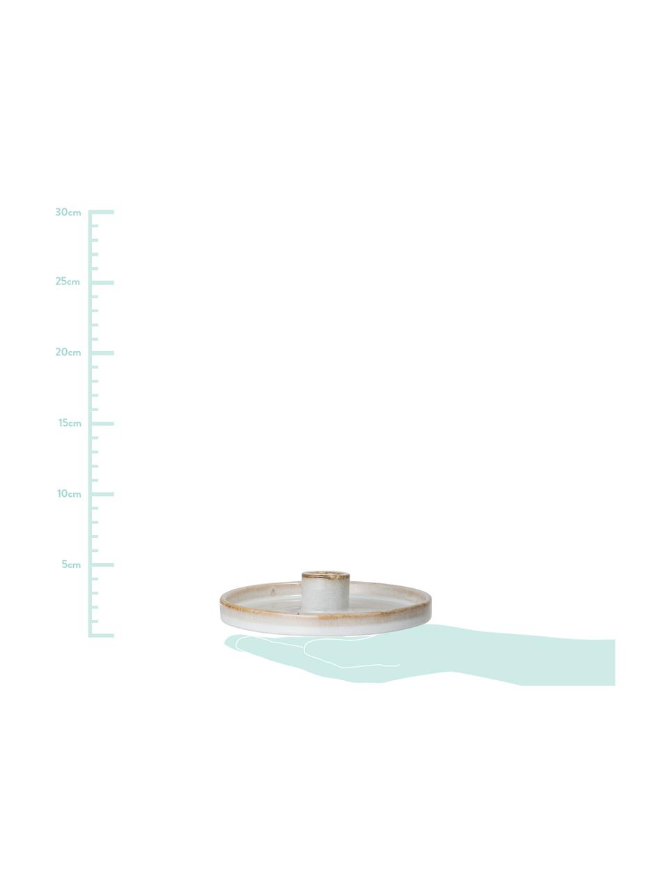 Handgemaakte kandelaar Bosse, Keramiek, Beigetinten, Ø 15 cm