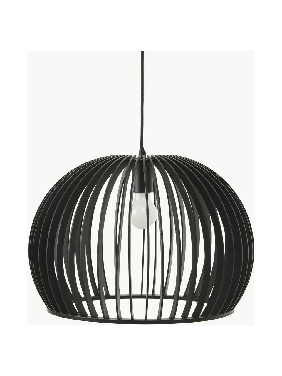 Suspension en bois Avril, Noir, Ø 45 x haut. 31 cm