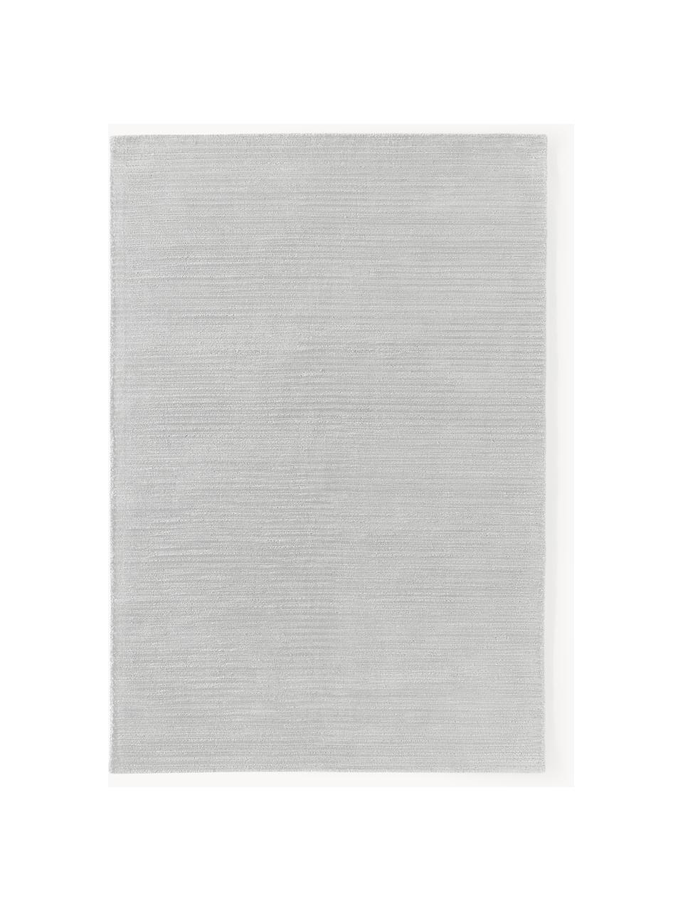 Ręcznie tkany dywan z długim włosiem z wypukłą strukturą Wes, 100% poliester z certyfikatem GRS, Jasny szary, S 80 x D 150 cm (Rozmiar XS)