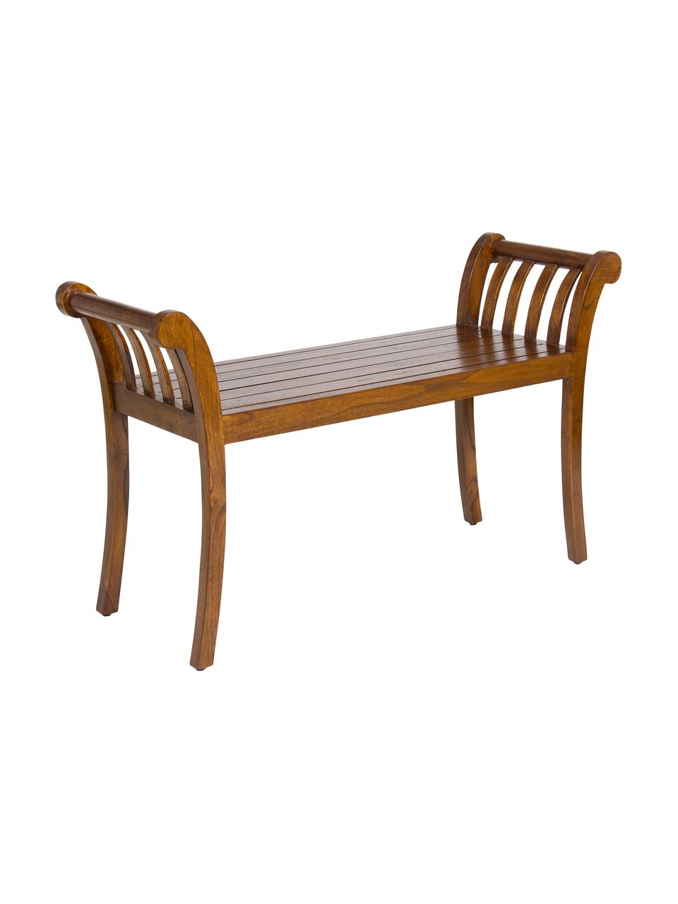 Banc en bois d'acacia Corwin, Brun foncé