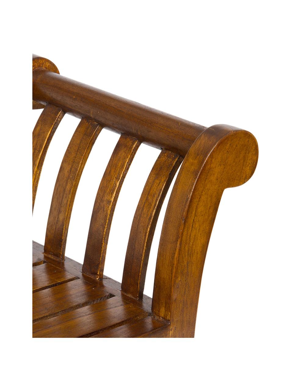 Banc en bois d'acacia Corwin, Brun foncé