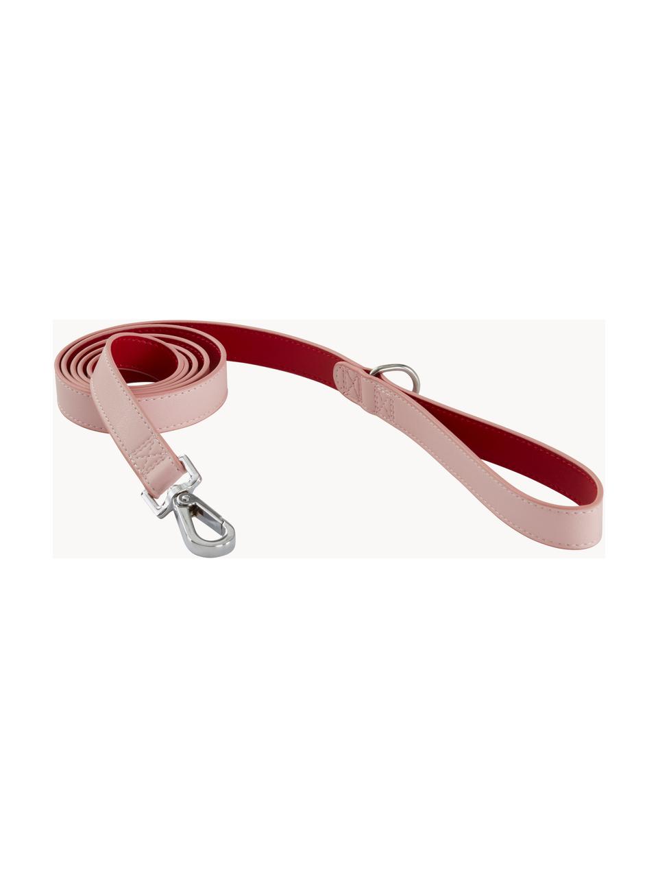 Correa para mascotas de cuero sintético Coco, Cuero sintético, Rosa pálido, rojo, L 150 cm