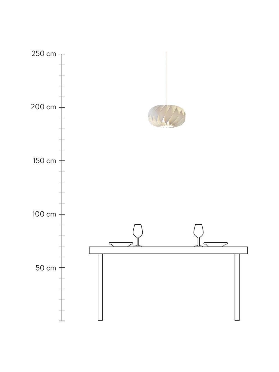 Hanglamp Imperial in wit, Lampenkap: kunststof, Baldakijn: kunststof, Wit, Ø 35 x H 20 cm