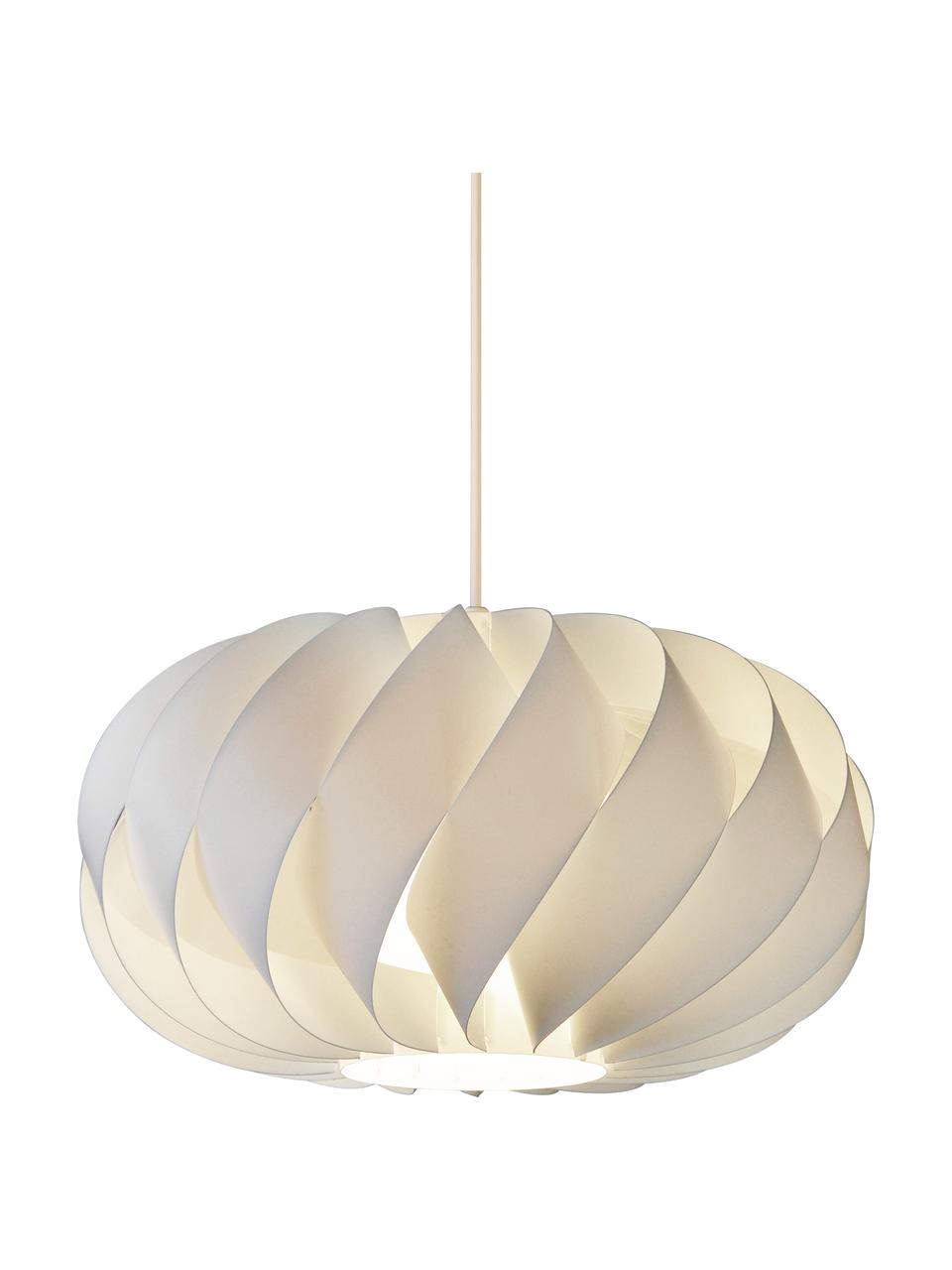 Hanglamp Imperial in wit, Lampenkap: kunststof, Baldakijn: kunststof, Wit, Ø 35 x H 20 cm