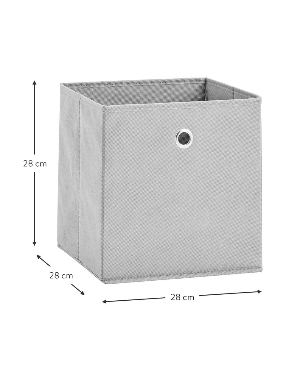Caja Lisa, Tapizado: tela sin tejer, Estructura: cartón, metal, Gris, An 28 x Al 28 cm