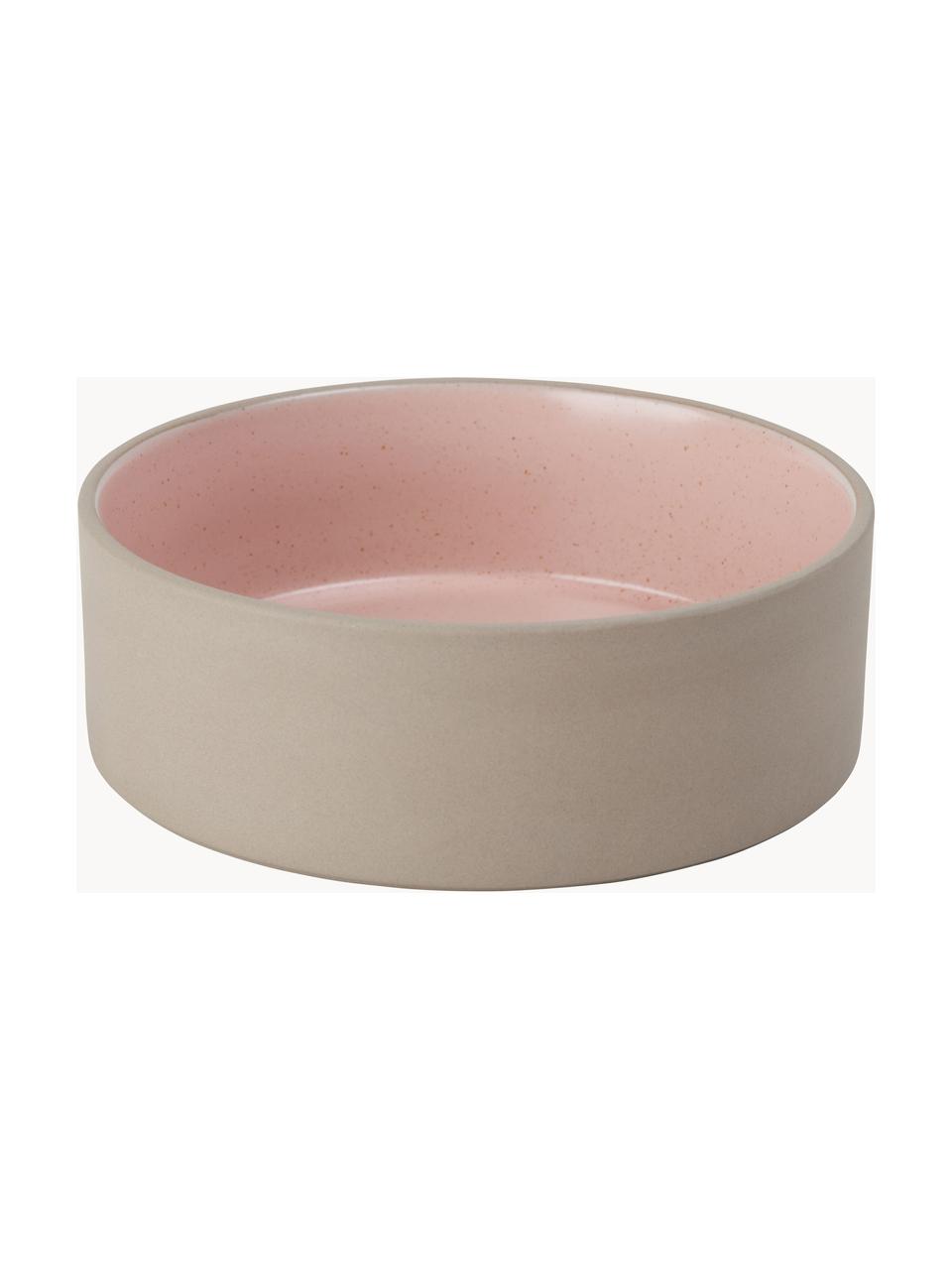 Ciotola per animali Sia, varie misure, 100% ceramica, Beige, rosa chiaro, Ø 21 x Alt. 7 cm