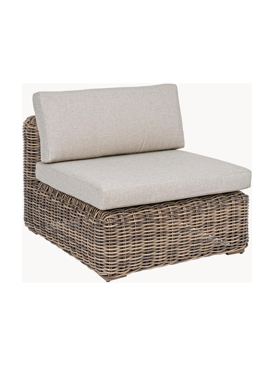 Fauteuil lounge de jardin Coraline, Tons bruns, beige, larg. 83 x prof. 98 cm