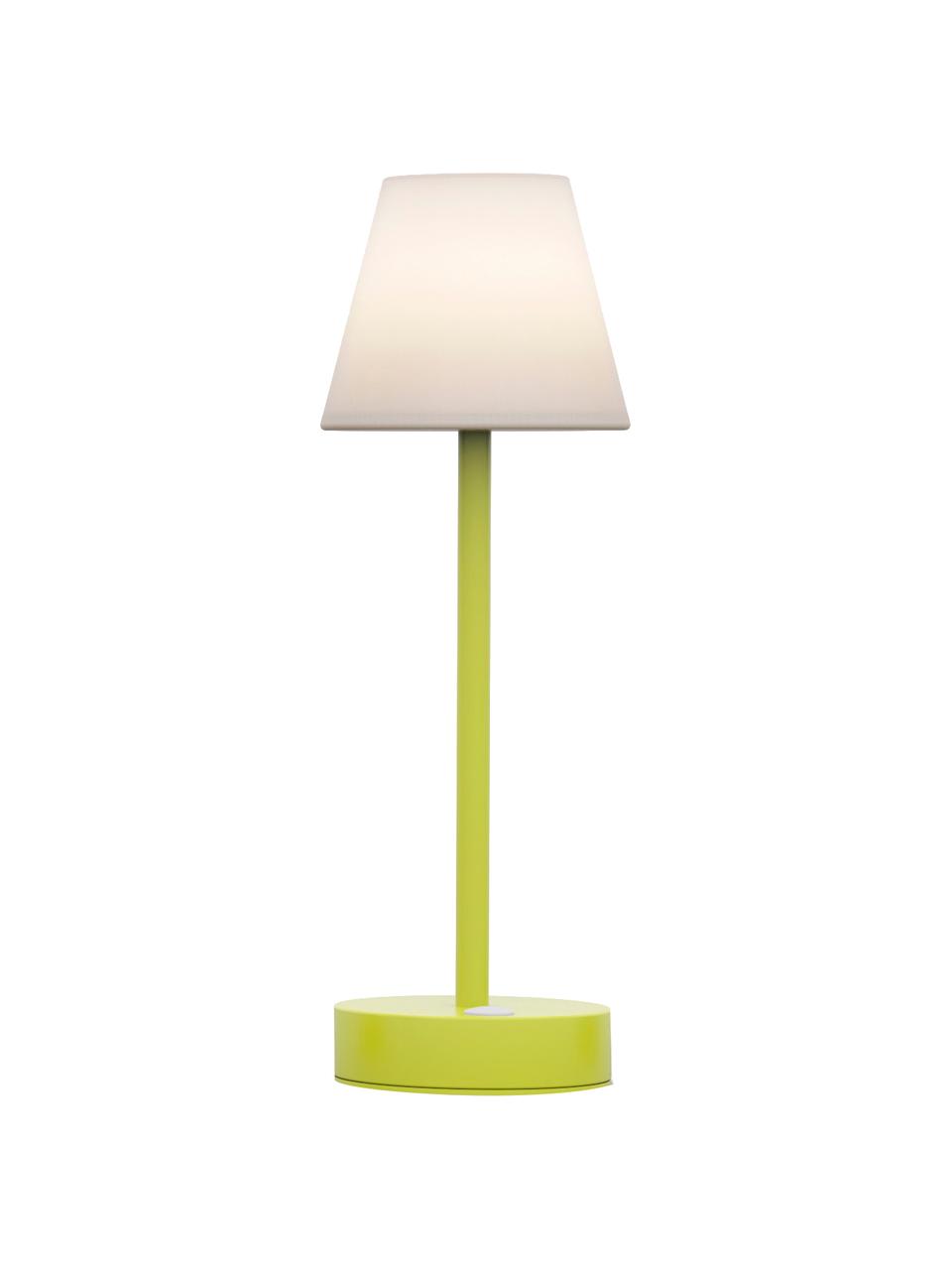 Mobilna lampa zewnętrzna LED z funkcją przyciemniania Lola, Biały, jasny zielony, Ø 11 x W 32 cm