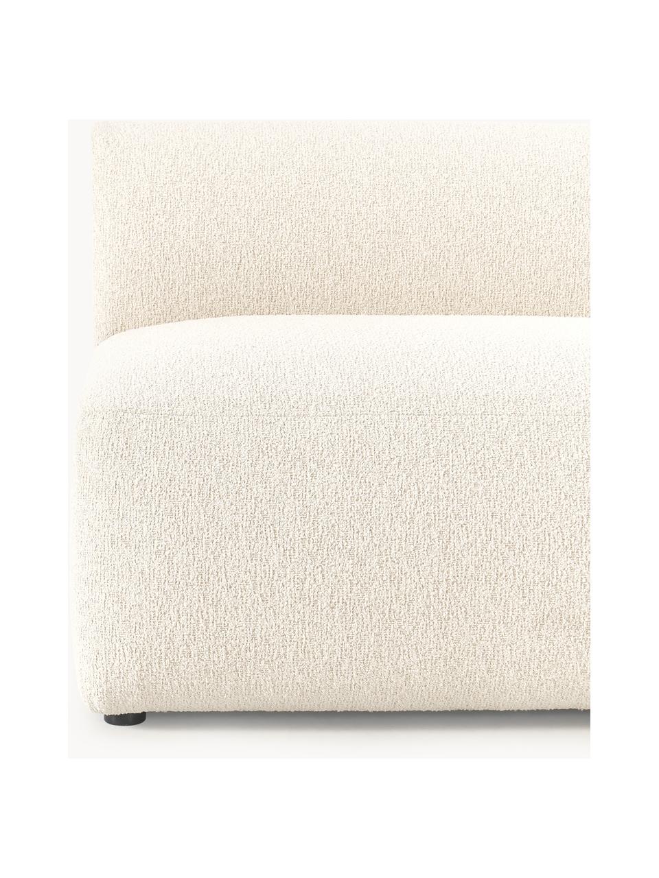 Module central en tissu bouclé Sofia, Bouclé blanc cassé, larg. 87 x prof. 103 cm