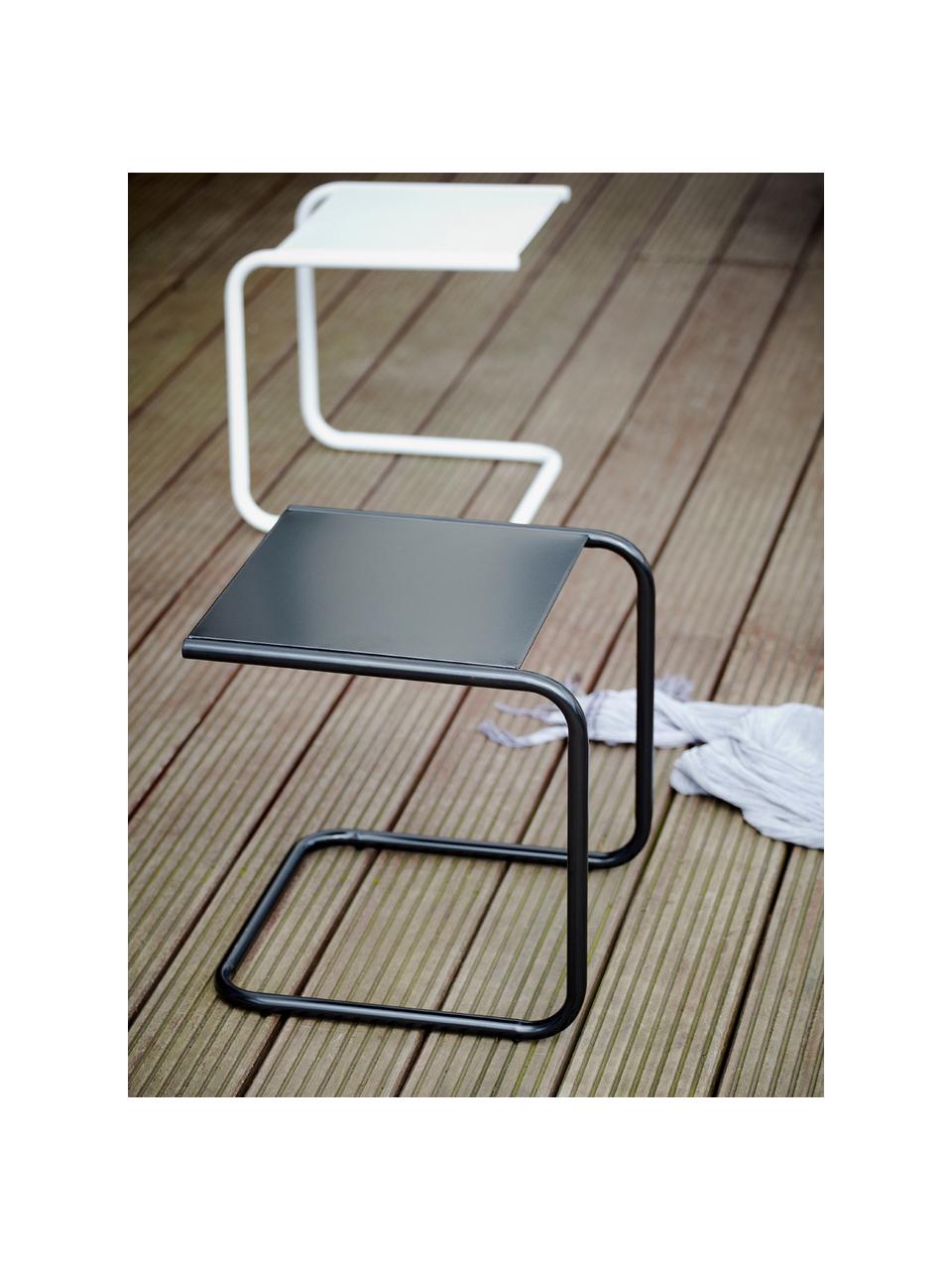 Table d'appoint de jardin en métal Club, Noir, larg. 40 x prof. 40 cm