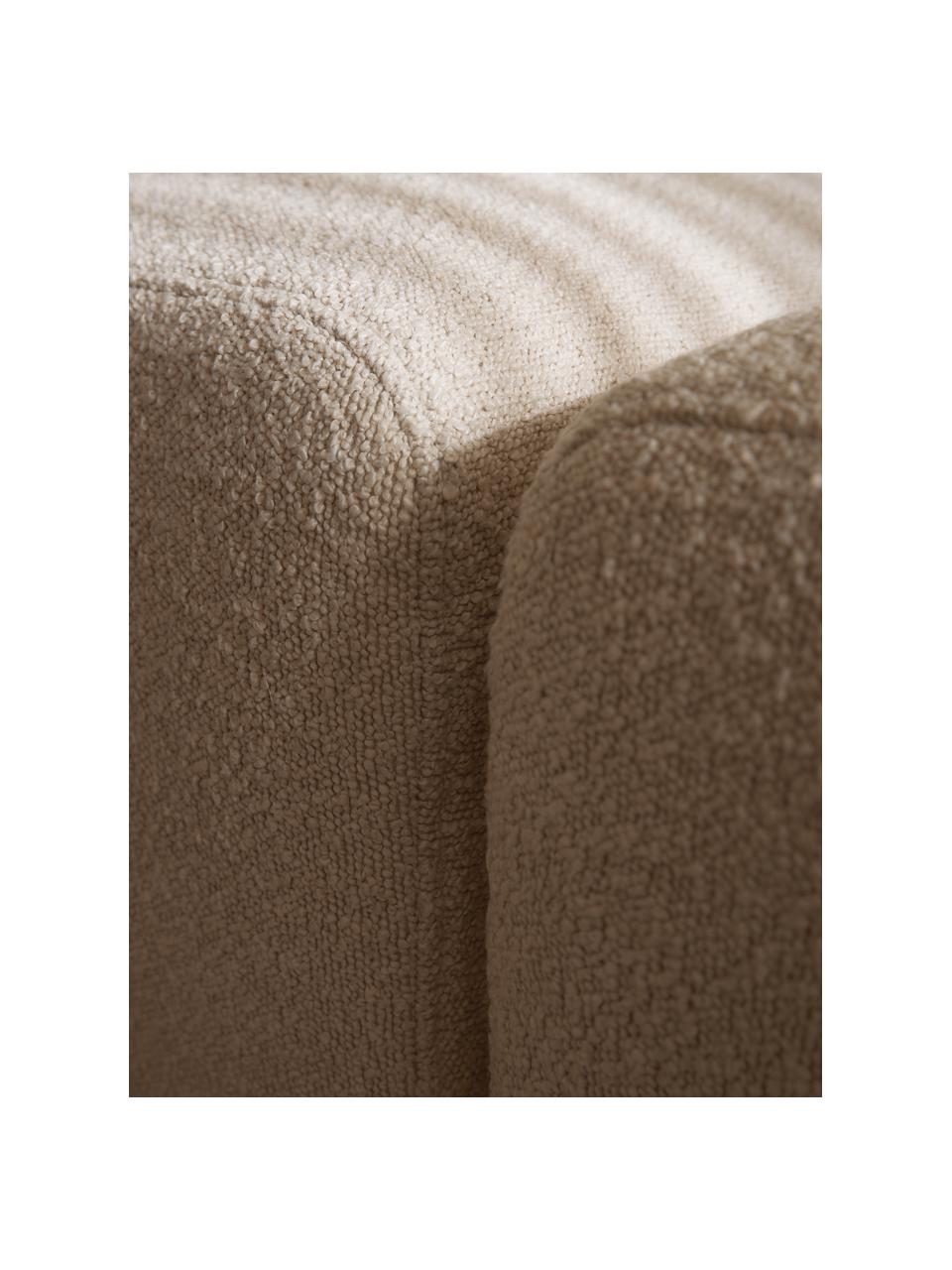 Modulares Bouclé-Sofa Lena (4-Sitzer), Bezug: Bouclé (93 % Polyester, 6, Gestell: Kiefernholz, Schichtholz,, Bouclé Hellbeige, B 284 x T 106 cm