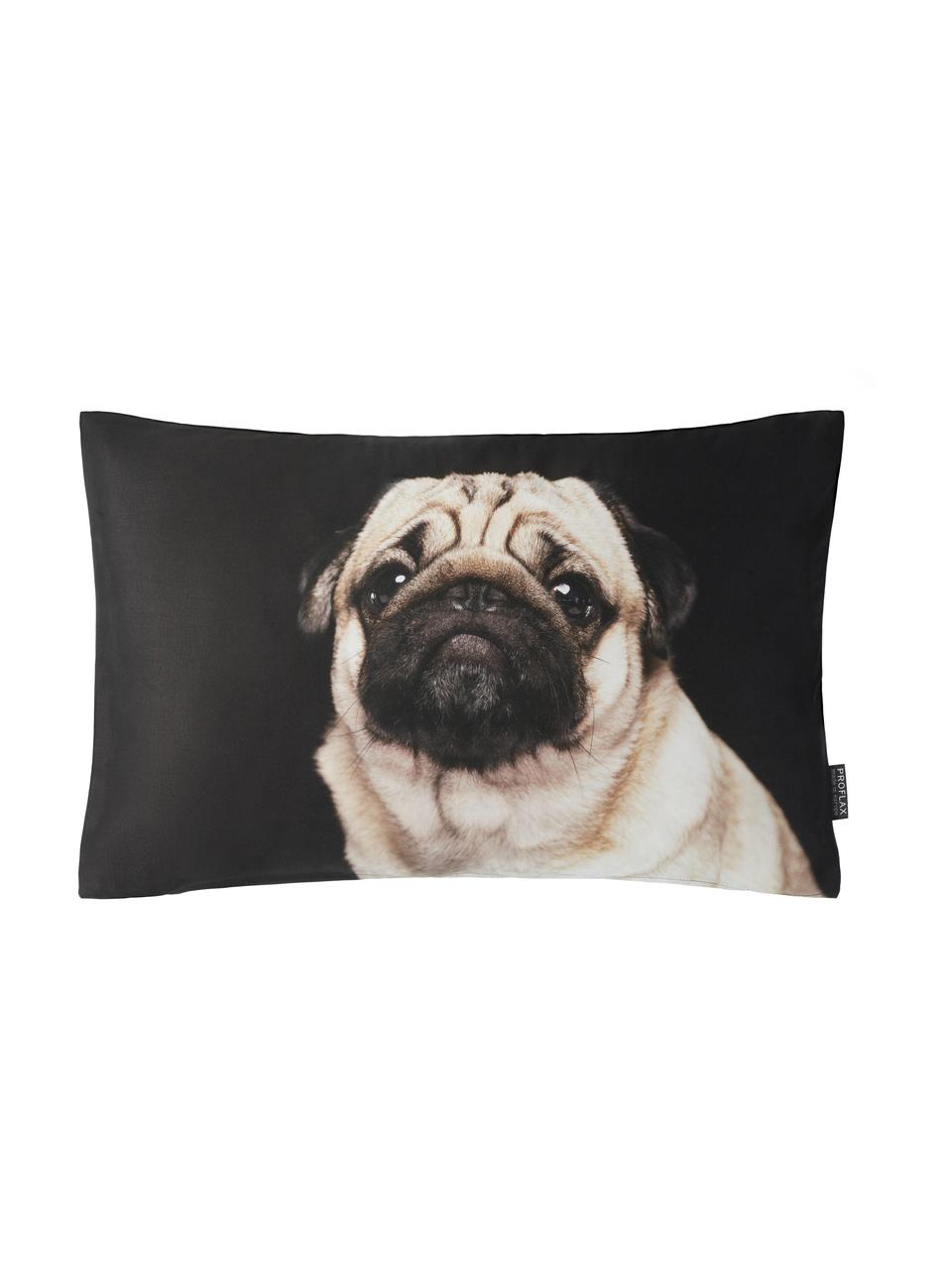 Housse de coussin rectangulaire Pascha, Noir, beige