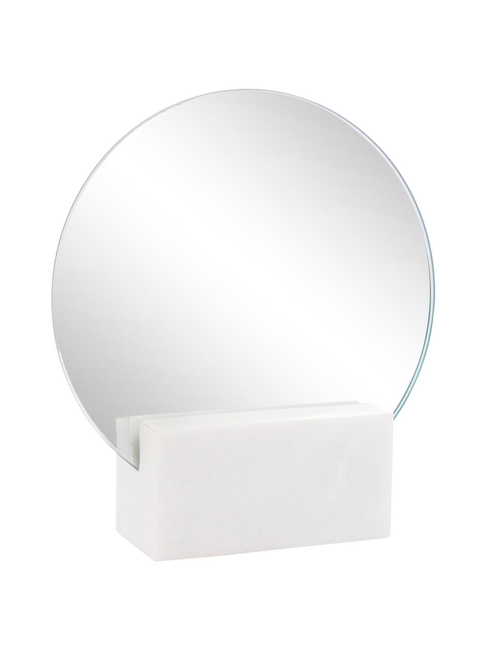 Kosmetikspiegel Humana, Spiegelfläche: Spiegelglas, Weiss, 17 x 19 cm