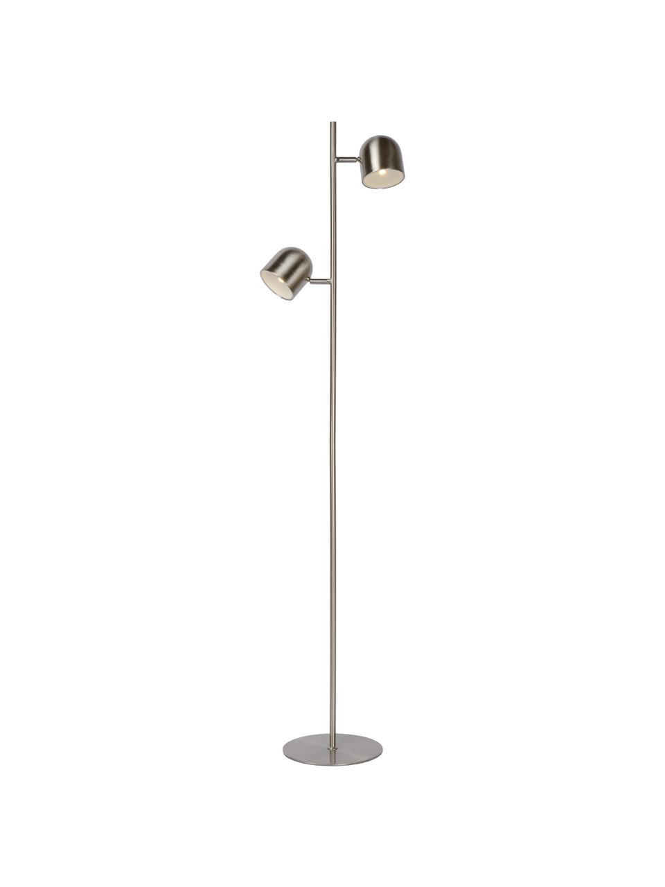 Dimmbare LED-Leselampe Skanska mit Touch-Funktion, Lampenschirm: Metall, Lampenfuß: Metall, Chrom, satiniert, 32 x 141 cm