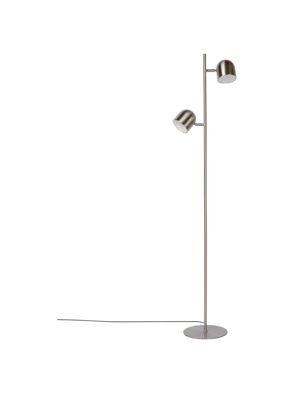 Dimmbare LED-Leselampe Skanska mit Touch-Funktion, Lampenschirm: Metall, Lampenfuß: Metall, Chrom, satiniert, 32 x 141 cm