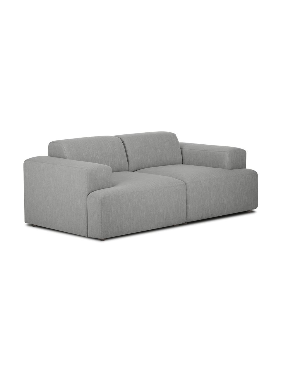 Sofá Melva (2 plazas), Tapizado: 100% poliéster Alta resis, Estructura: madera de pino maciza, ce, Patas: plástico, Tejido gris, An 198 x F 101 cm