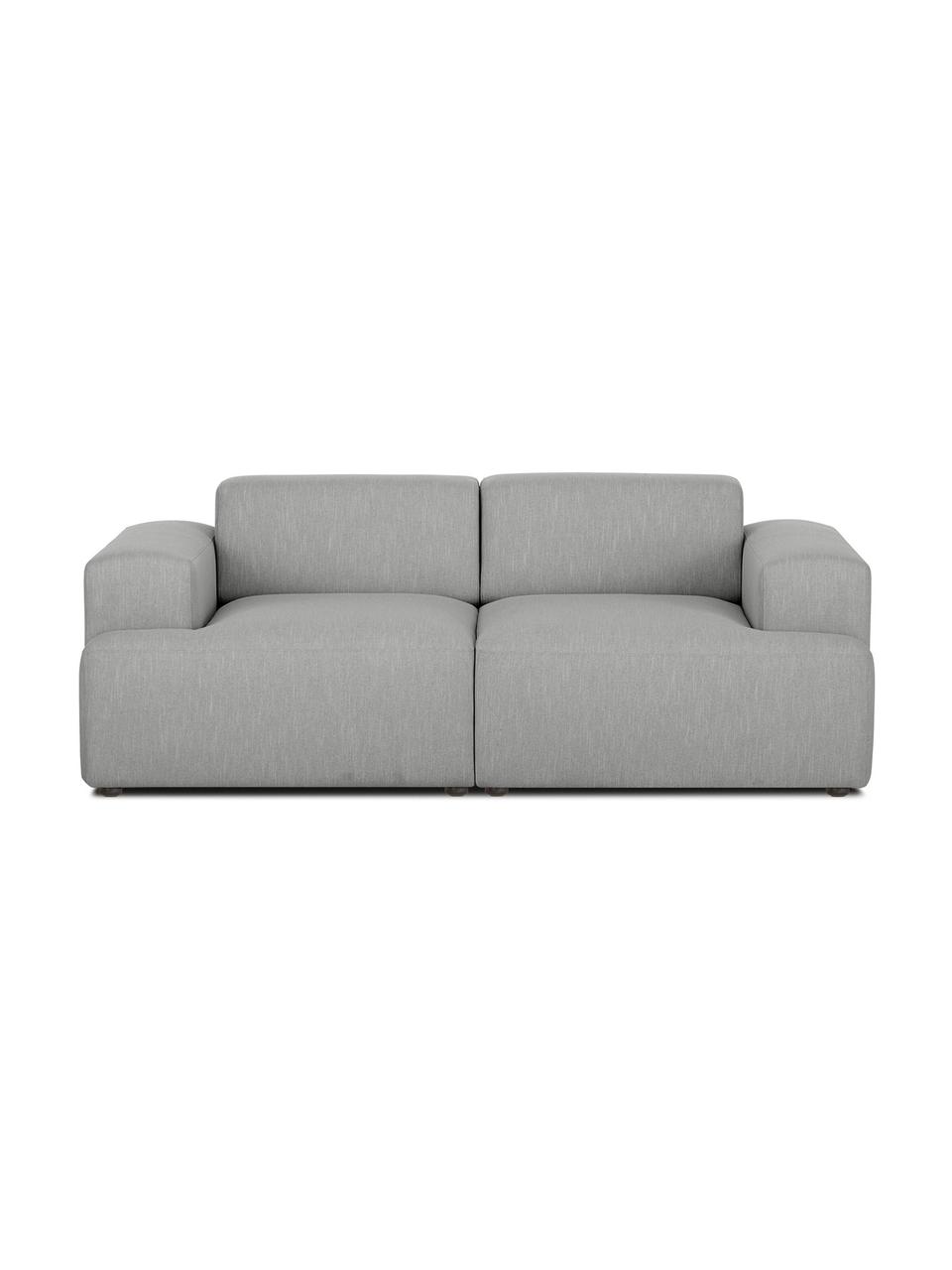 Sofa Melva (2-osobowa), Tapicerka: 100% poliester Dzięki tka, Stelaż: lite drewno sosnowe, cert, Nogi: tworzywo sztuczne, Szara tkanina, S 198 x G 101 cm