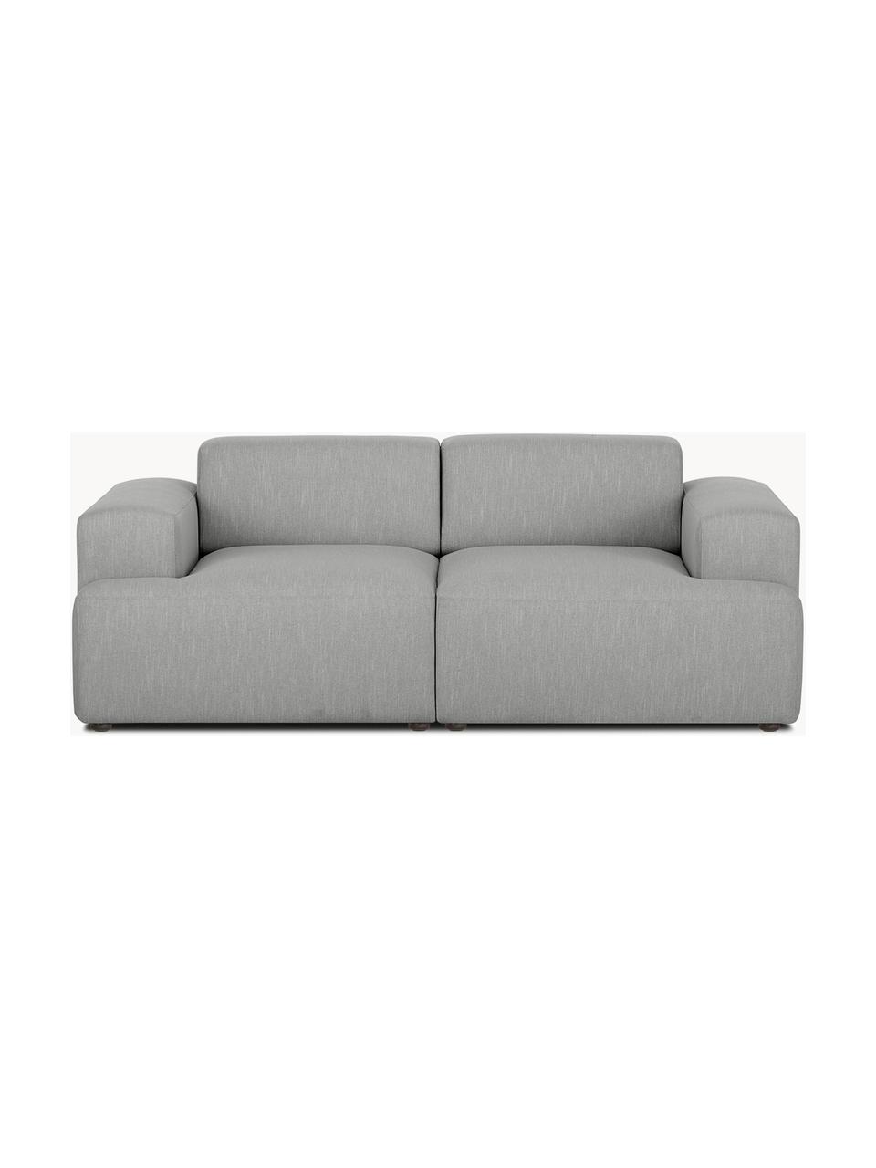 Sofa Melva (2-osobowa), Tapicerka: 100% poliester Dzięki tka, Stelaż: lite drewno sosnowe, cert, Nogi: tworzywo sztuczne, Szara tkanina, S 198 x G 101 cm