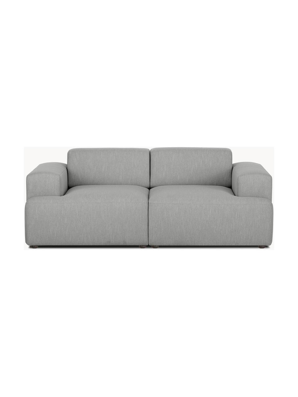 Sofa Melva (2-osobowa), Tapicerka: 100% poliester Dzięki tka, Stelaż: lite drewno sosnowe, cert, Nogi: tworzywo sztuczne, Szara tkanina, S 198 x G 101 cm