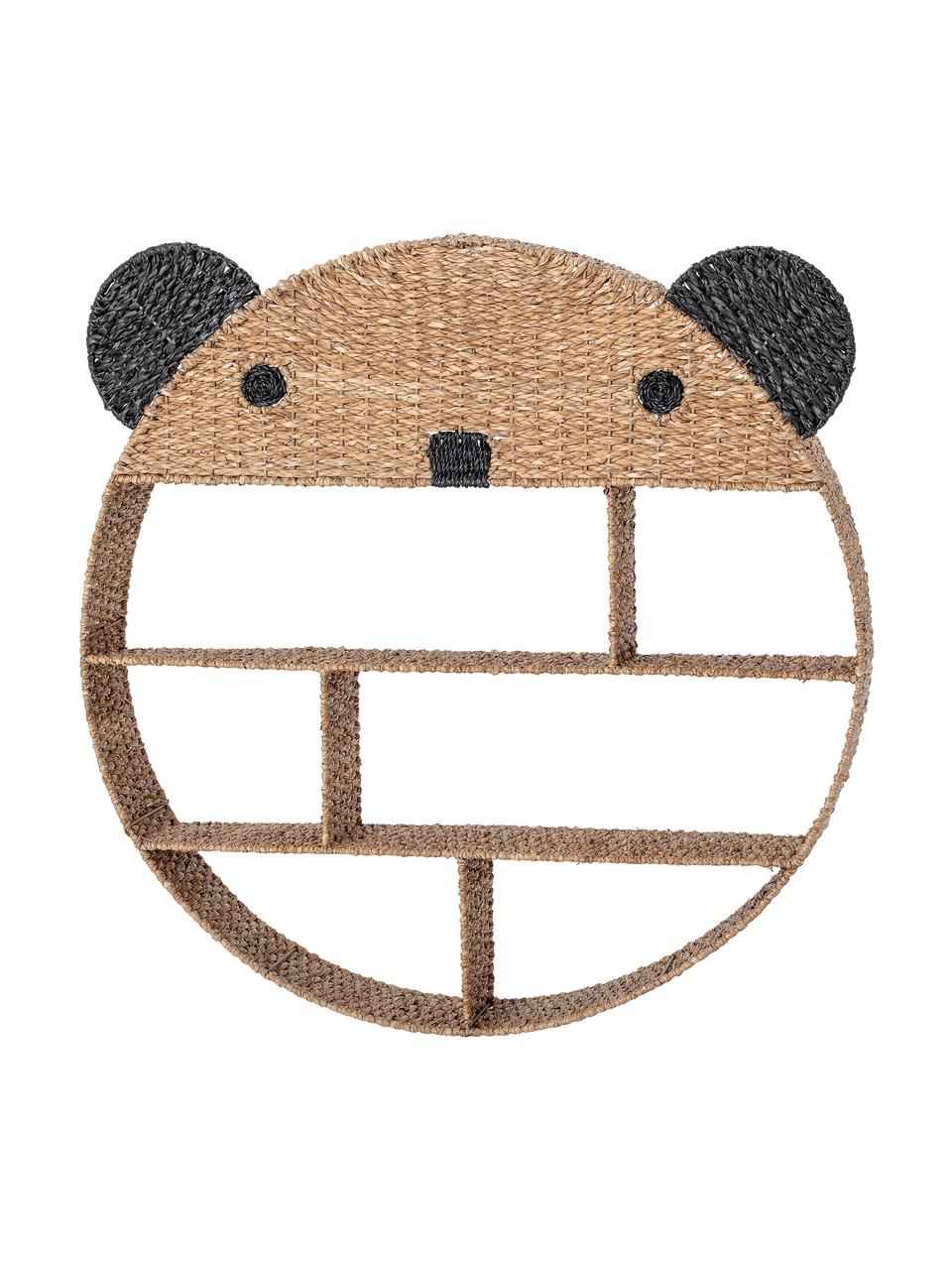 Półka ścienna Ghalia, Trawa bankuan, rattan, Jasny beżowy, S 92 x W 98 cm
