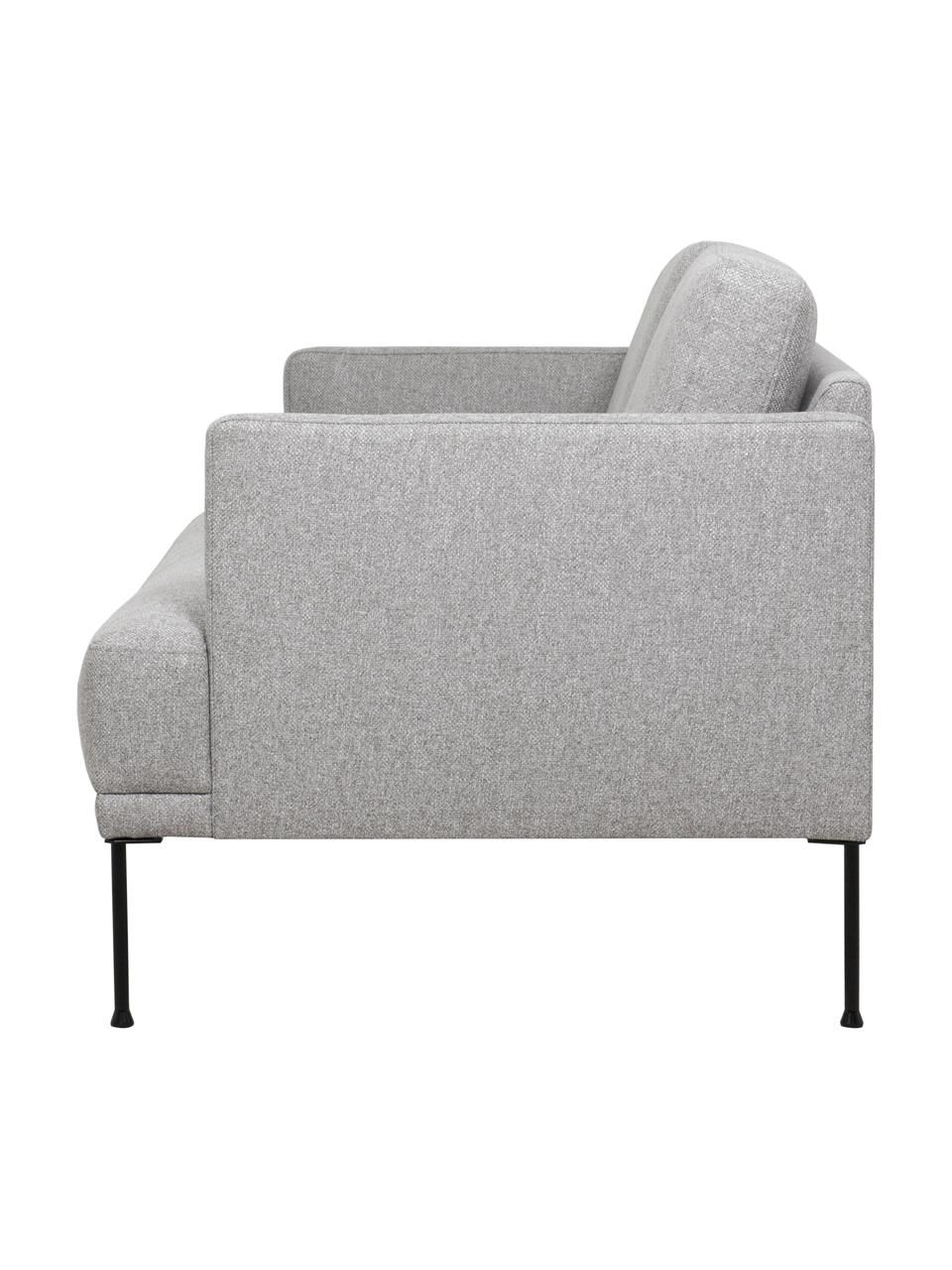 Sofa Fluente (2-Sitzer), Bezug: 80% Polyester, 20% Ramie , Gestell: Massives Kiefernholz, FSC, Webstoff Hellgrau, B 166 x T 85 cm