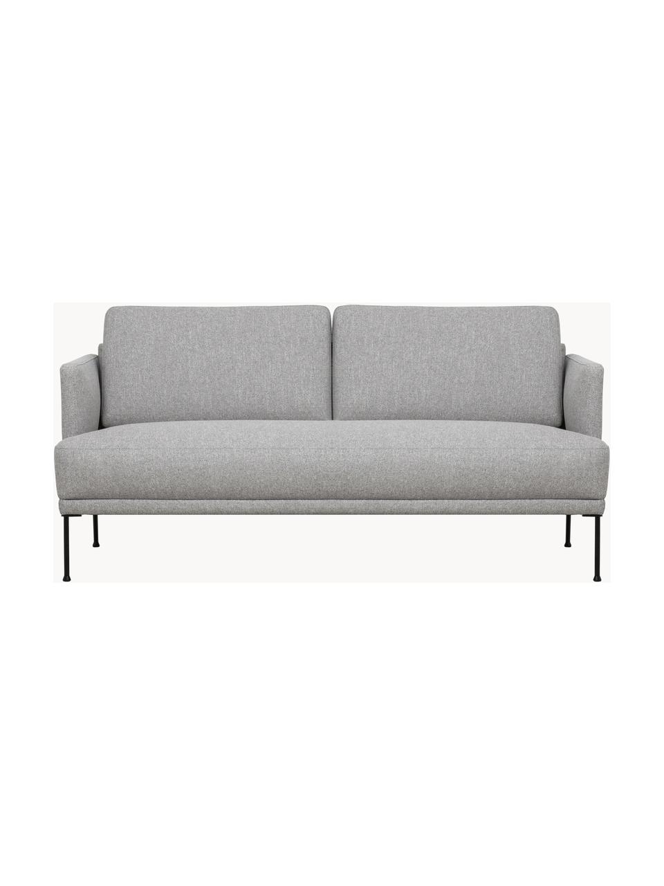 Sofa Fluente (2-Sitzer), Bezug: 80% Polyester, 20% Ramie , Gestell: Massives Kiefernholz, FSC, Webstoff Hellgrau, B 166 x T 85 cm