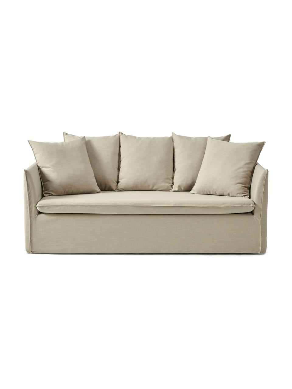 Divano 2 posti Mila, Rivestimento: 100% poliestere Con 100.0, Struttura: legno di pino, fibra di l, Tessuto grigio scuro, Larg. 190 x Alt. 85 cm