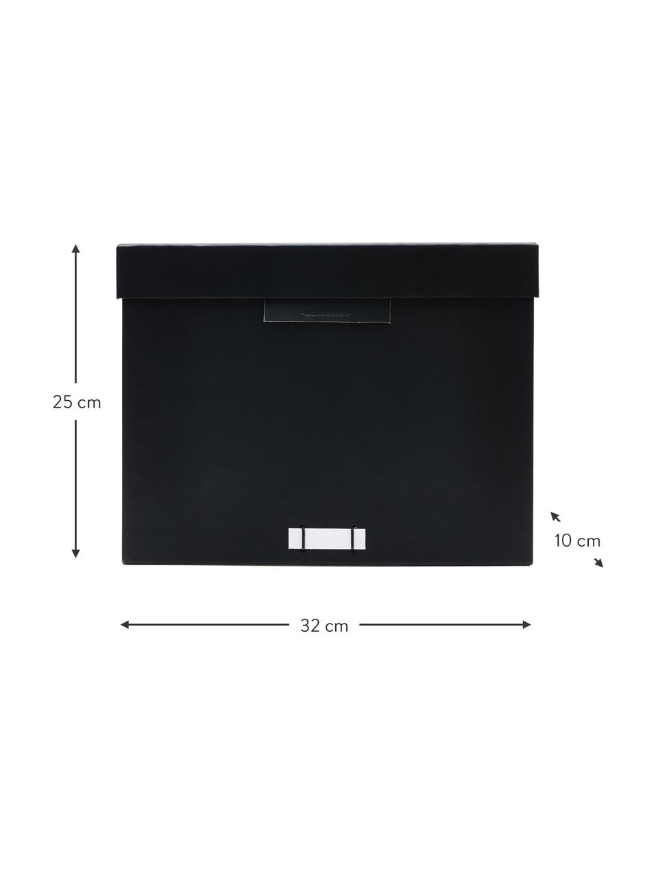 Scatola portaoggetti nera File, Carta, Nero, Larg. 32 x Alt. 25 cm