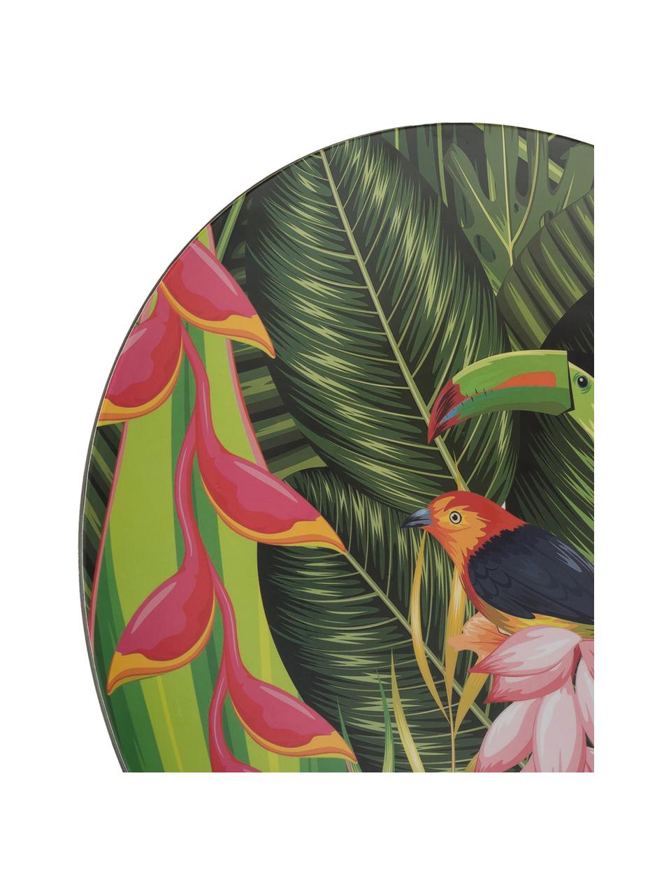 Dessous-de-plat Tropical Bird, 2 pièces, Tons verts, rose, lilas, orange, noir