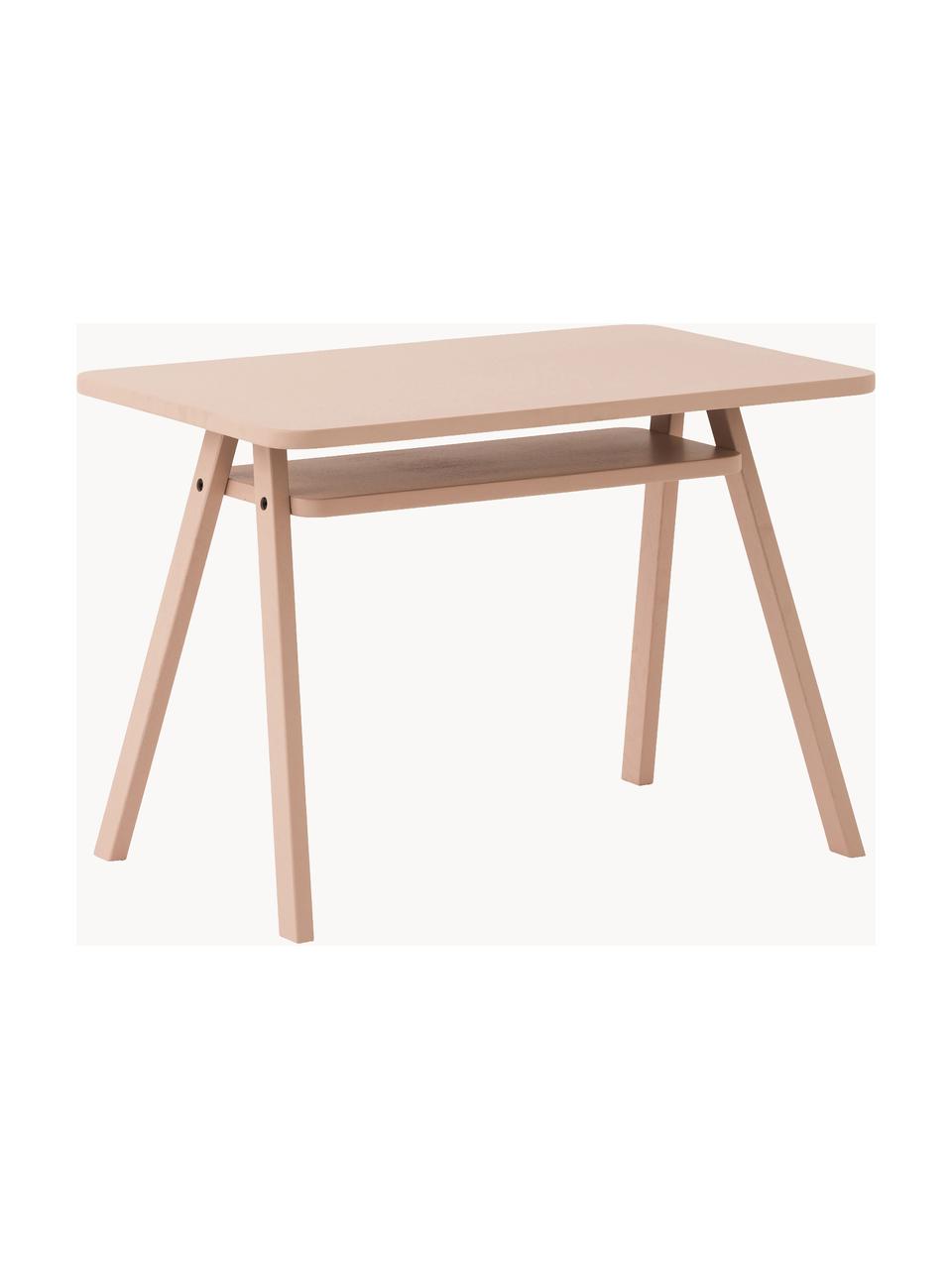 Bureau en hêtre pour enfant Growing Green, Bois de hêtre, contreplaqué, Rose pâle, larg. 70 x prof. 45 cm