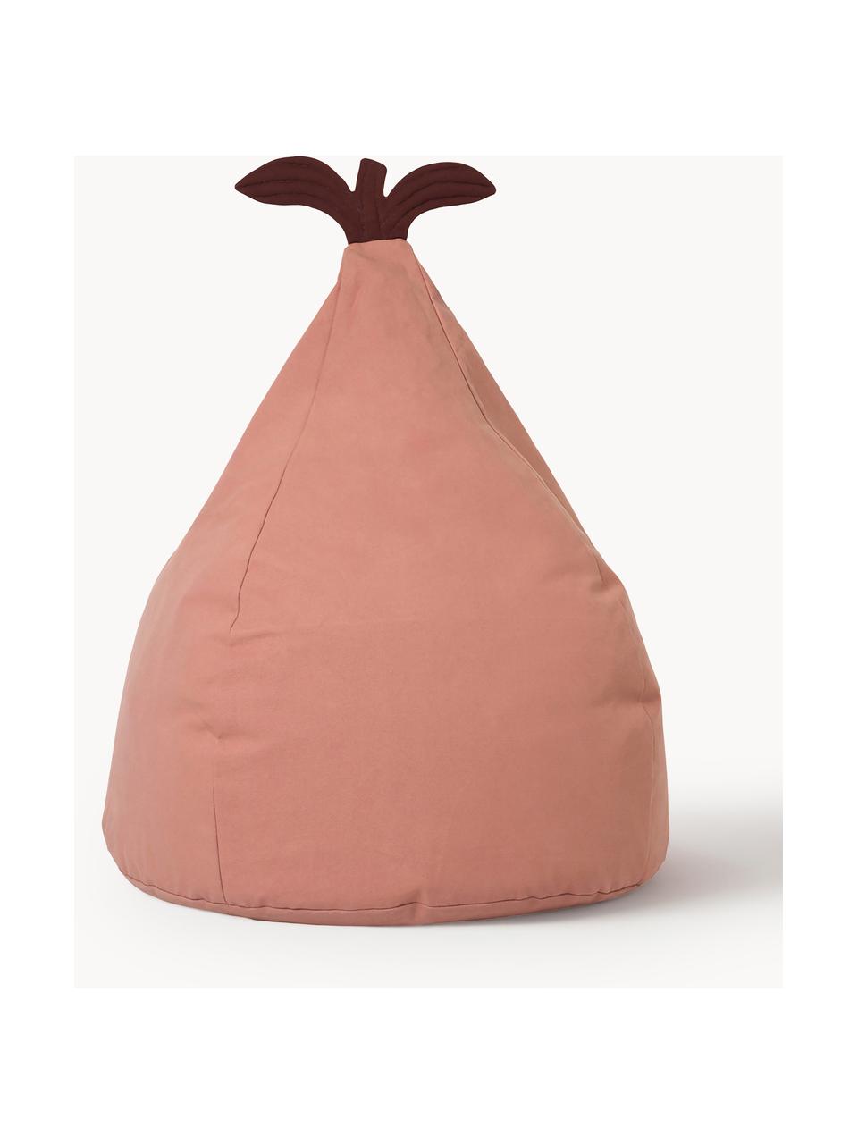 Sitzsack Pear Bean aus Bio-Baumwolle, Bezug: 100 % Bio-Baumwolle, GOTS, Altrosa, Pflaume, B 55 x H 85 cm