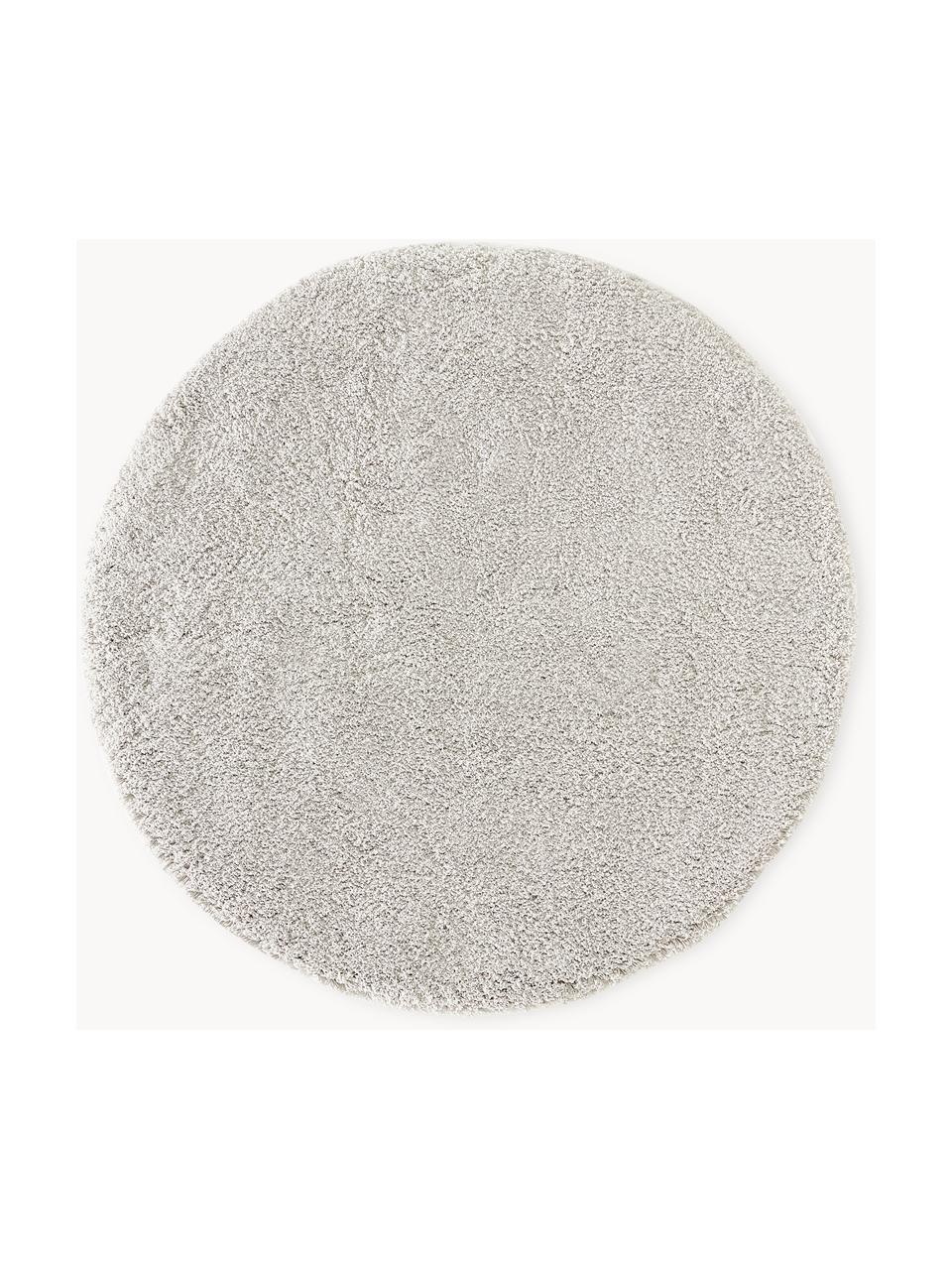 Tapis rond épais et moelleux Leighton, Gris clair - beige, Ø 120 cm (taille S)